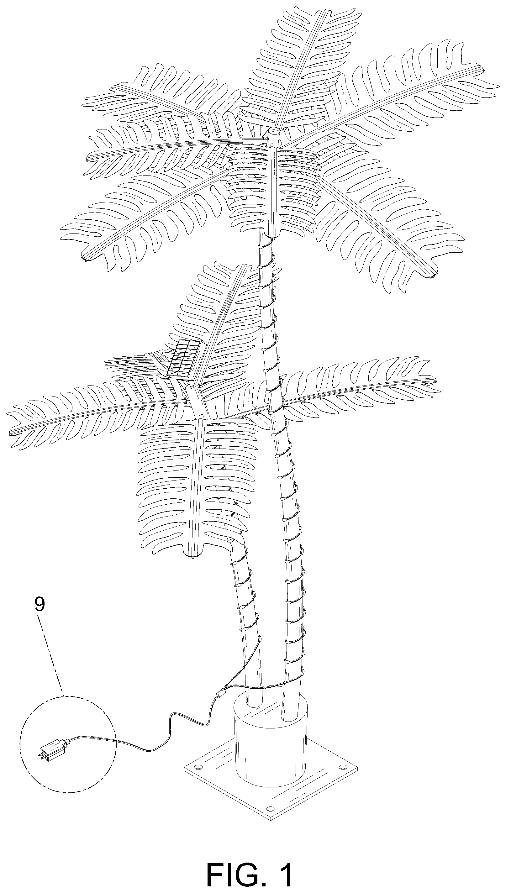 Patent USD1077335 — Tree lamp — Figure 1