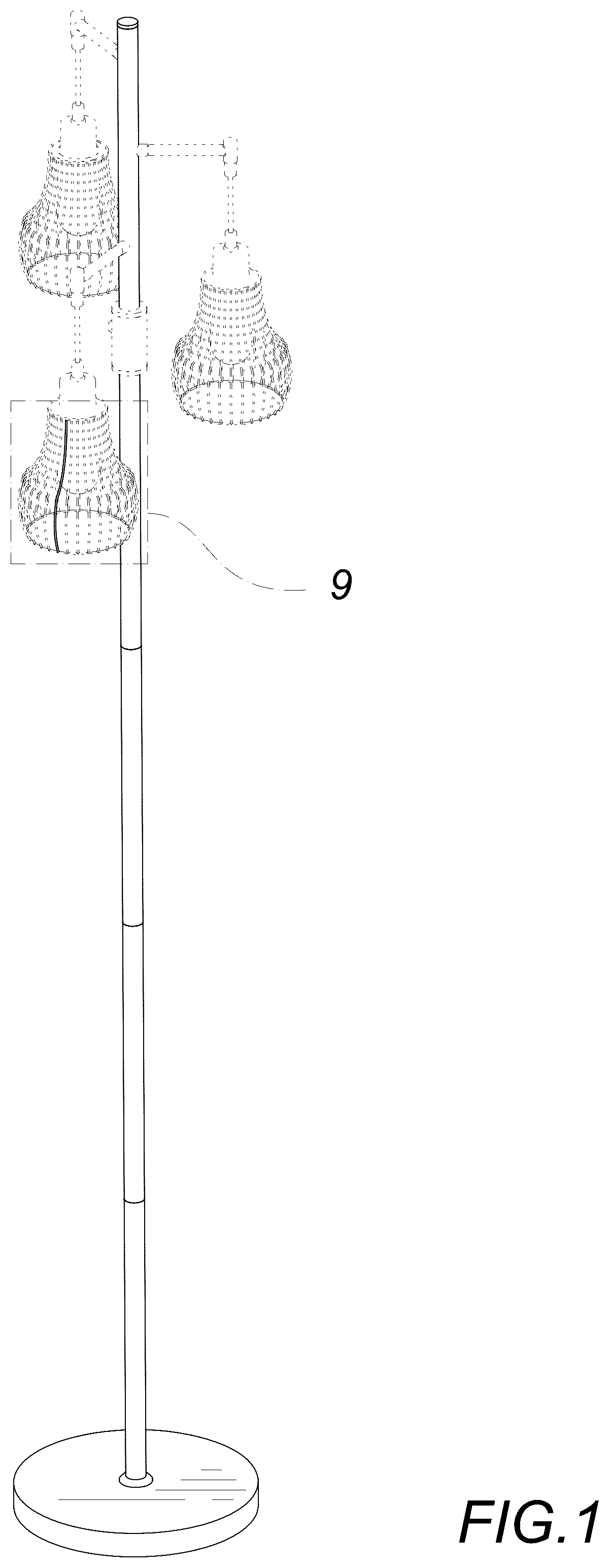 Patent USD1077336 Figure 1 – Floor lamp