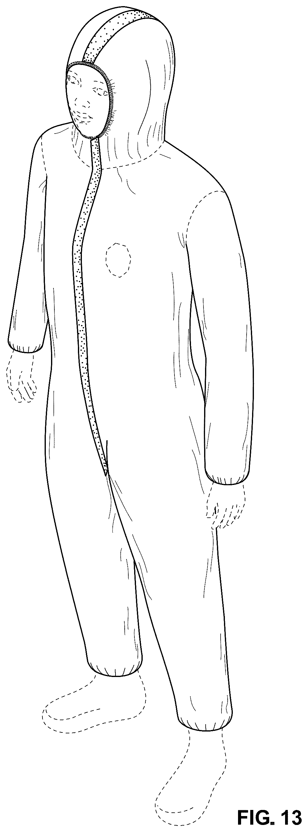 Patent USD1077361 Figure 13 – Protective garment