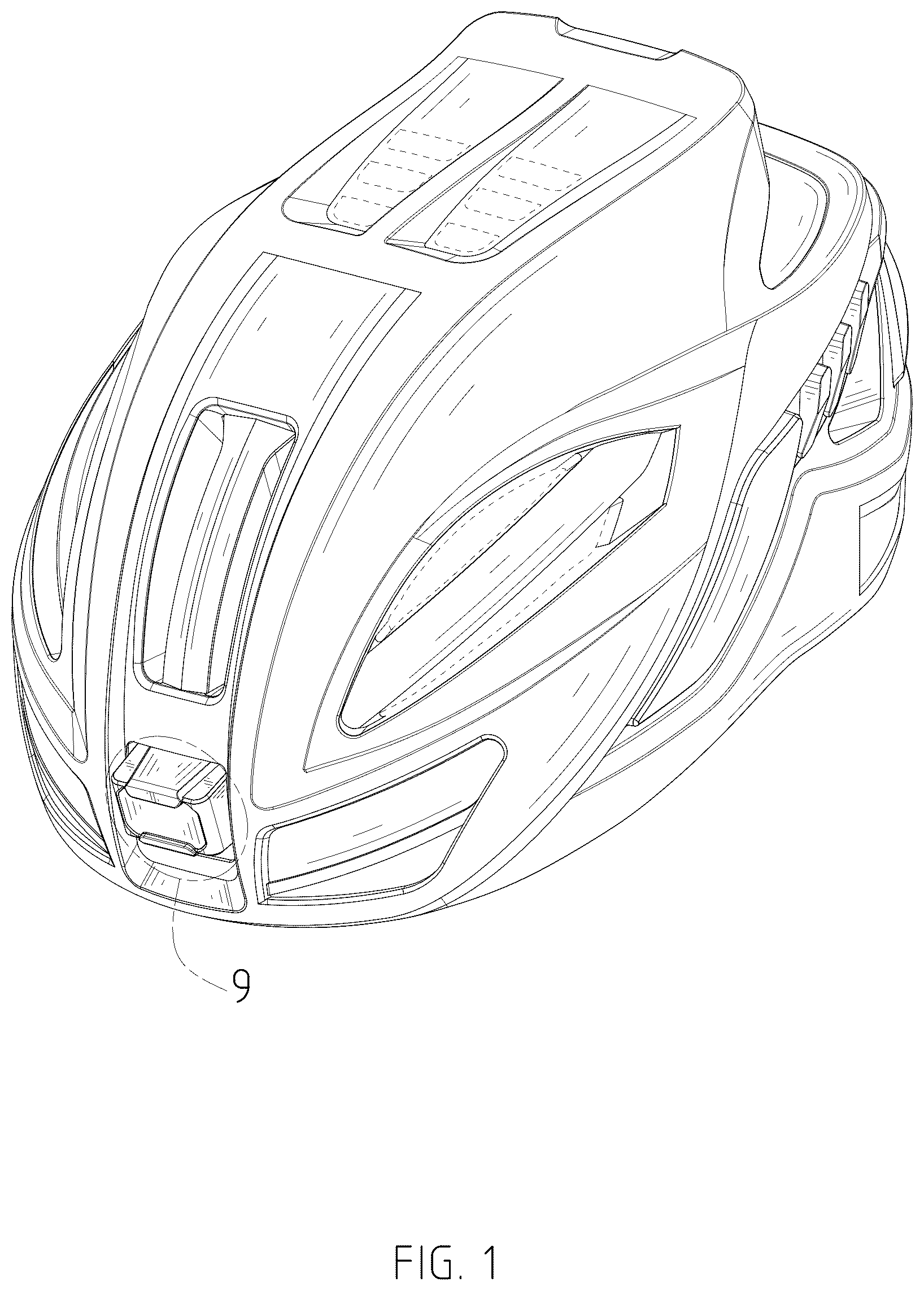 Patent USD1077362 Figure 1 – Helmet