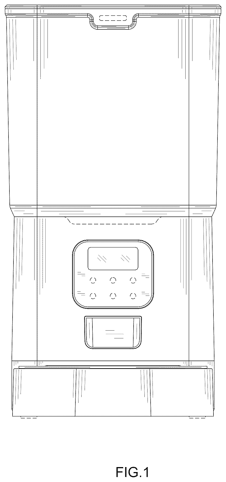 Patent USD1077367 Figure 1 – Feeding device for pets