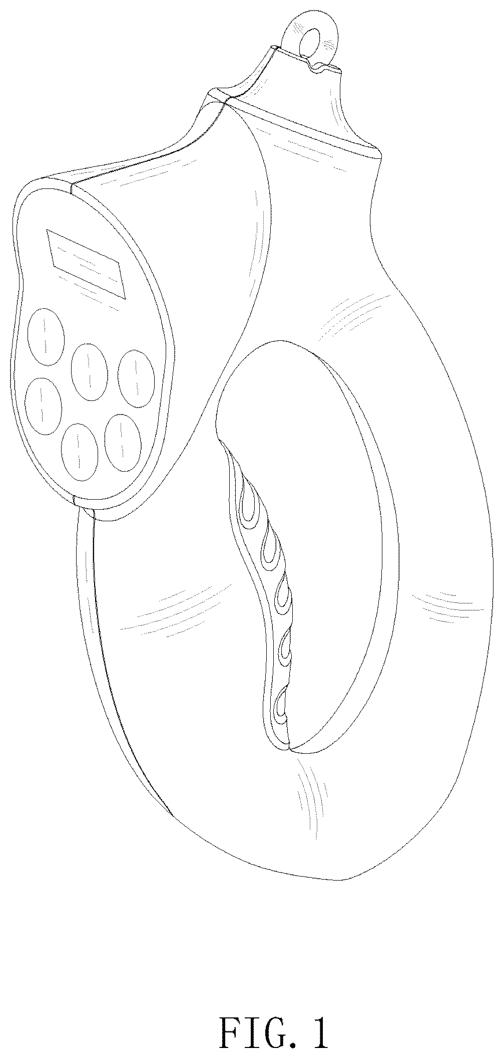 Patent USD1077374 — Combination leash handle and transmitter — Figure 1