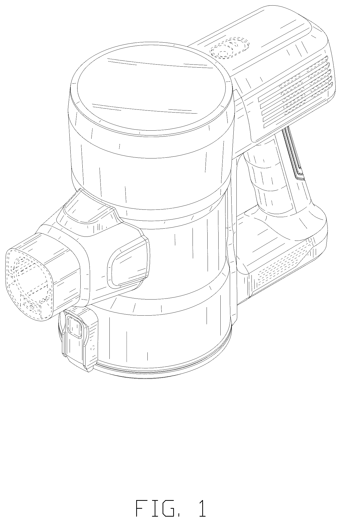 Patent USD1077385 Figure 1 – Vacuum cleaner body