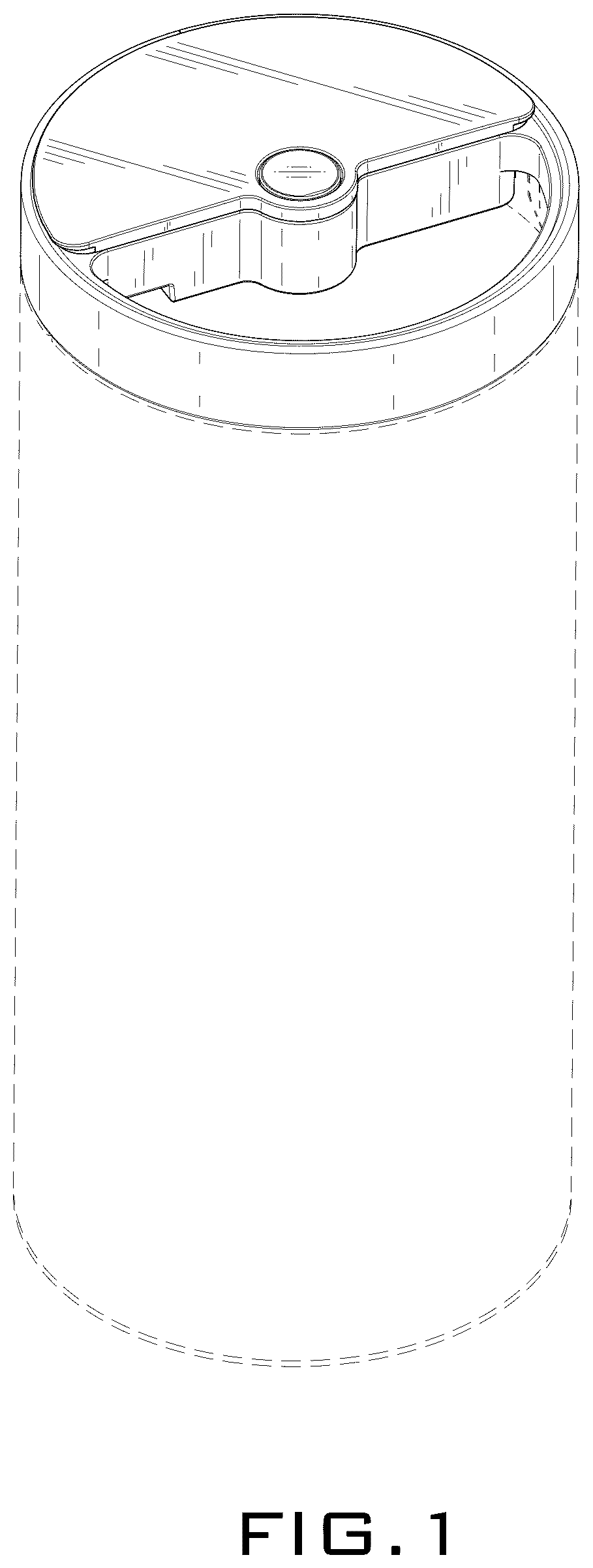Patent USD1077408 Figure 1 – Automated trash can