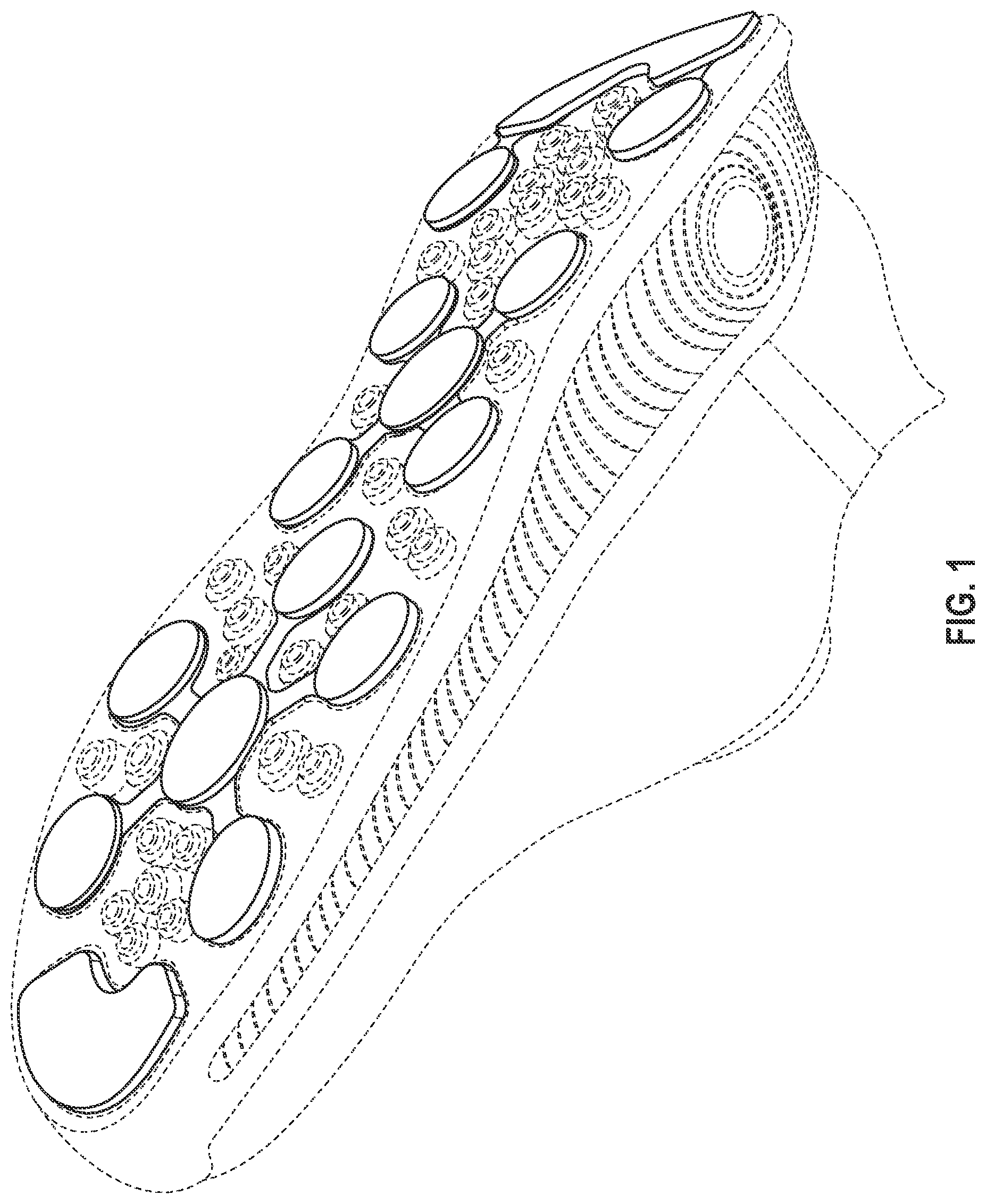 Patent USD1077437 Figure 1 – Outsole bottom