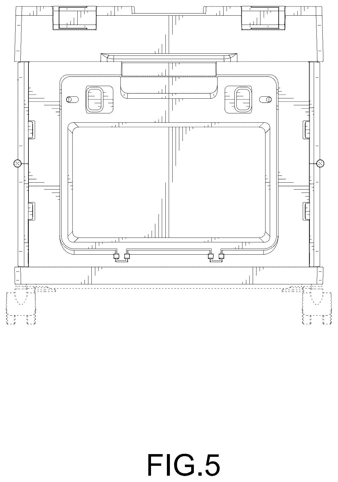 Patent USD1077473 Figure 5 – Foldable box