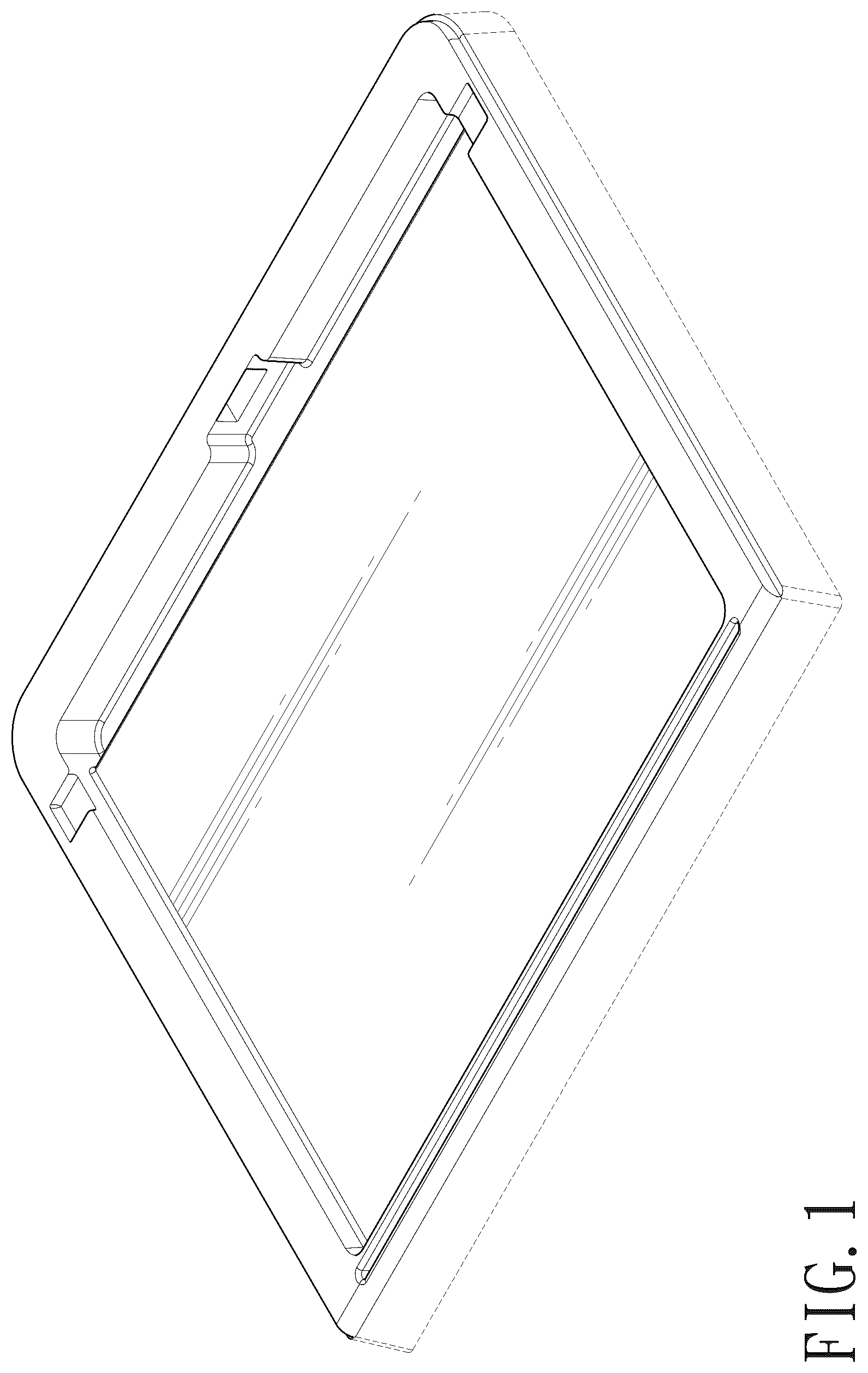 Patent USD1077476 Figure 1 – Lid of storage box