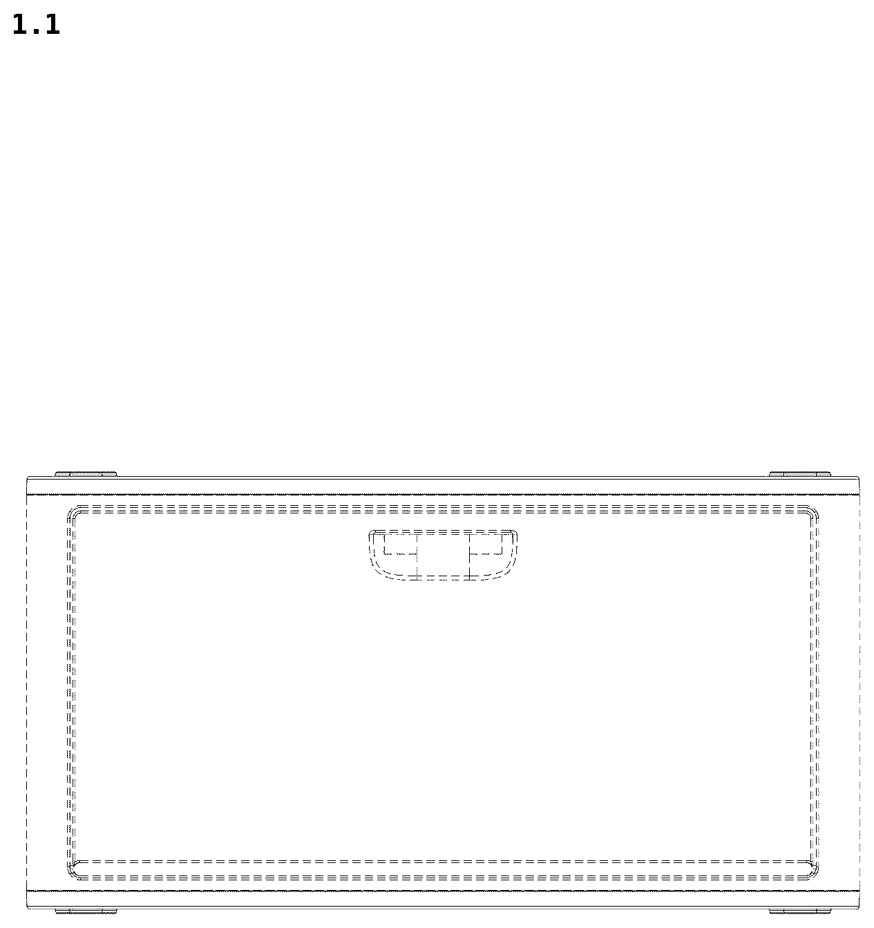 Patent USD1077478 Figure 1 – Shoe box