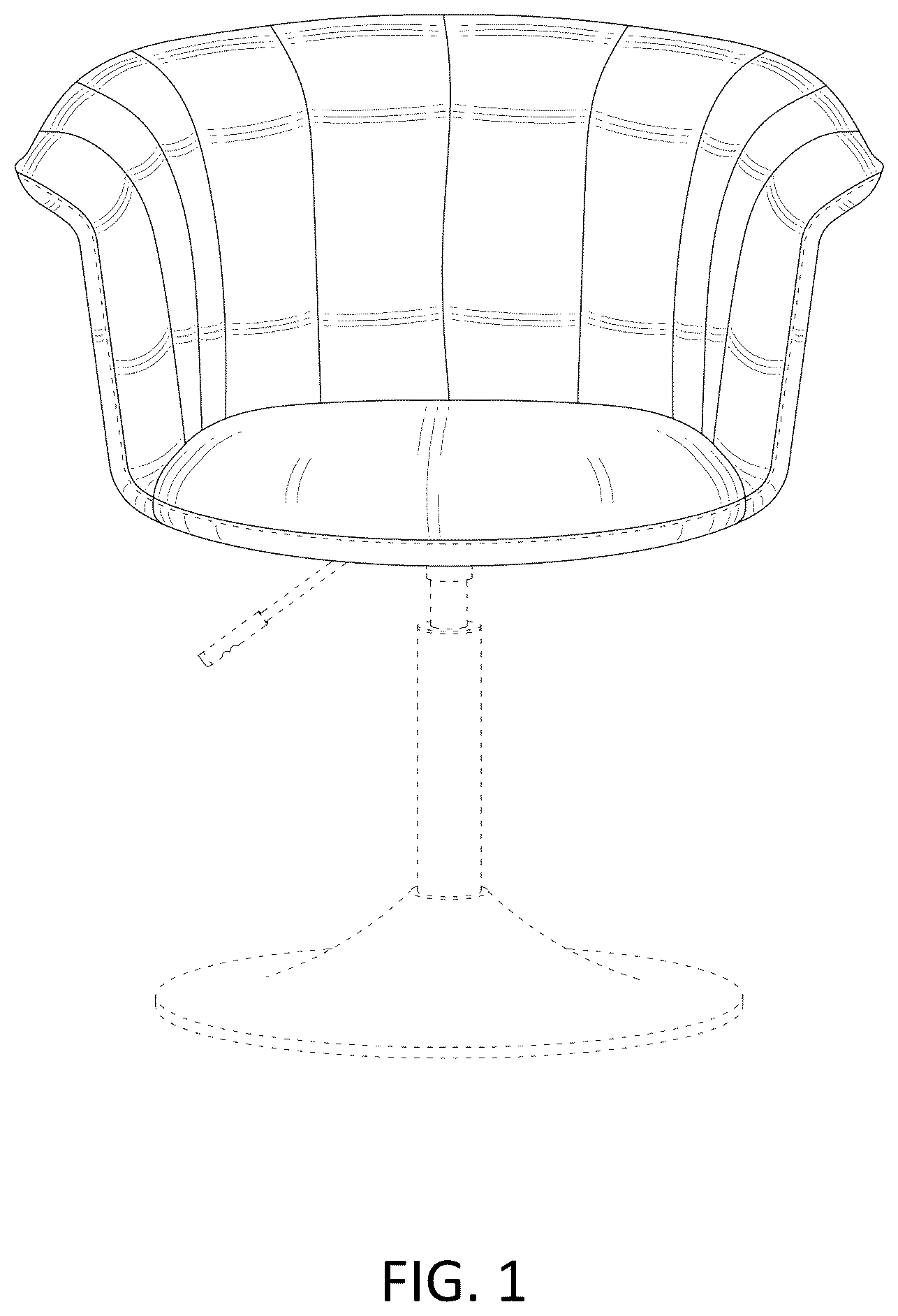 Patent USD1077493 — Chair — Figure 1