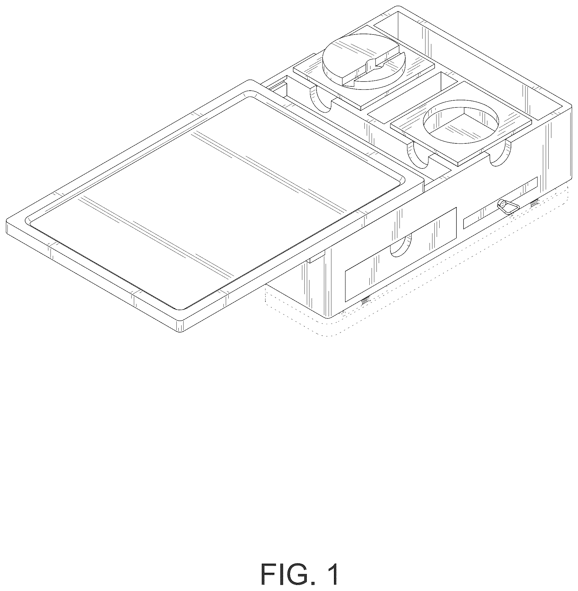 Patent USD1077509 Figure 1 – Couch arm table