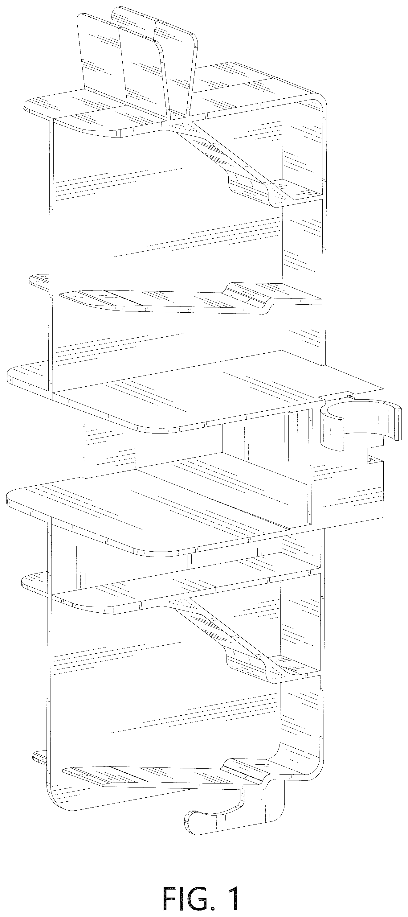 Patent USD1077521 Figure 1 – Spin scrubber organizer rack