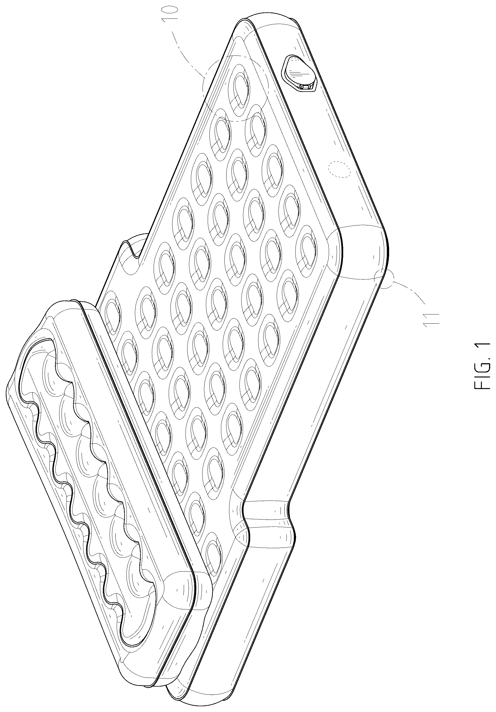 Patent USD1077530 Figure 1 – Car air mattress