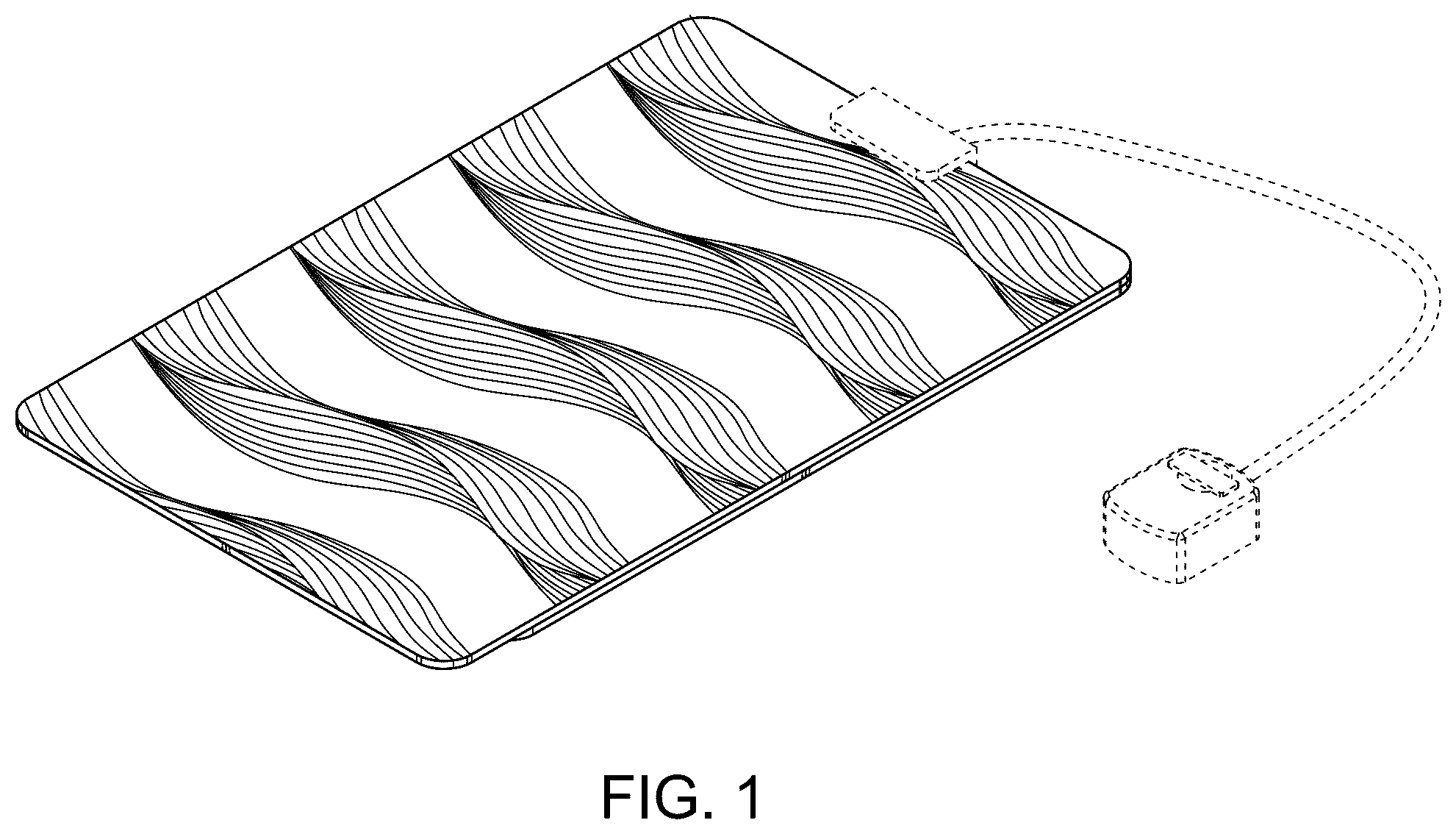 Patent USD1077532 Figure 1 – Mattress massage topper