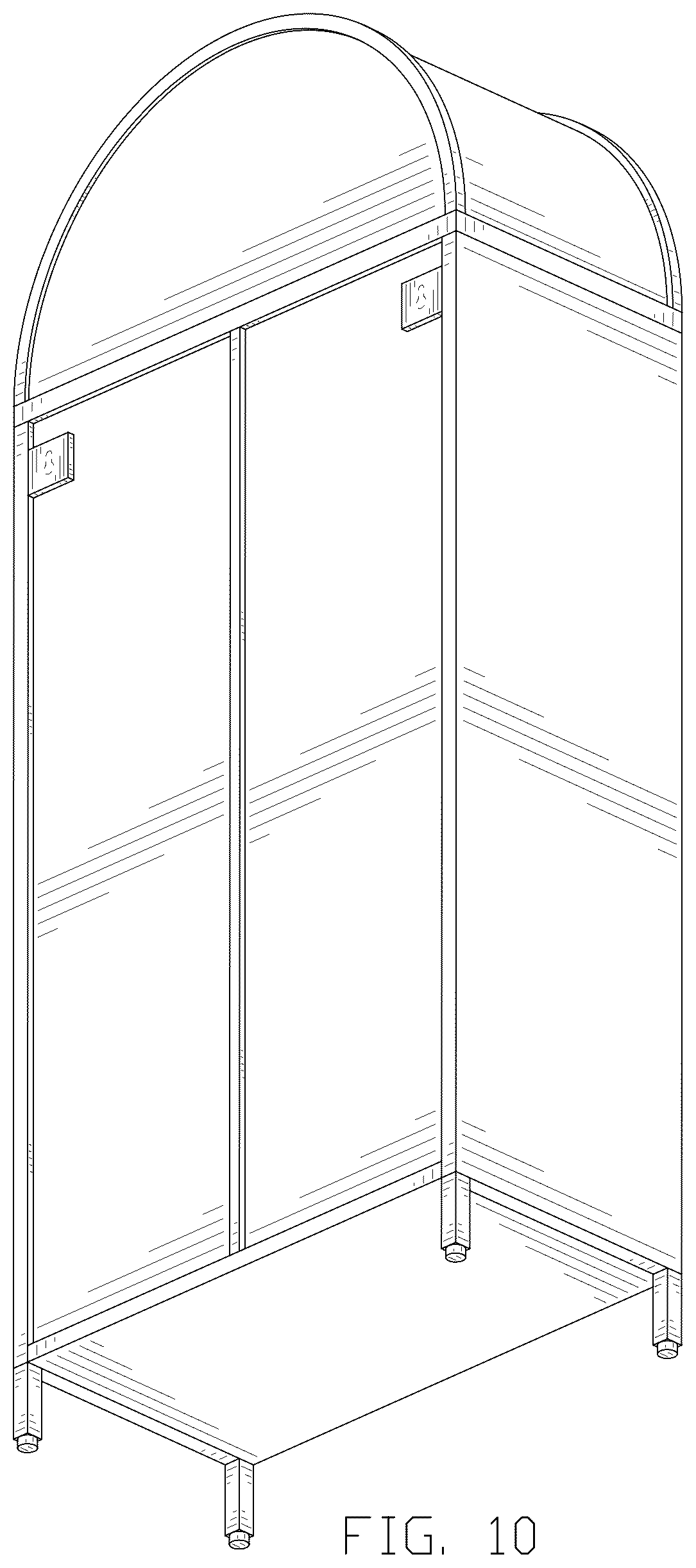 Patent USD1077535 Figure 10 – Set of cabinets
