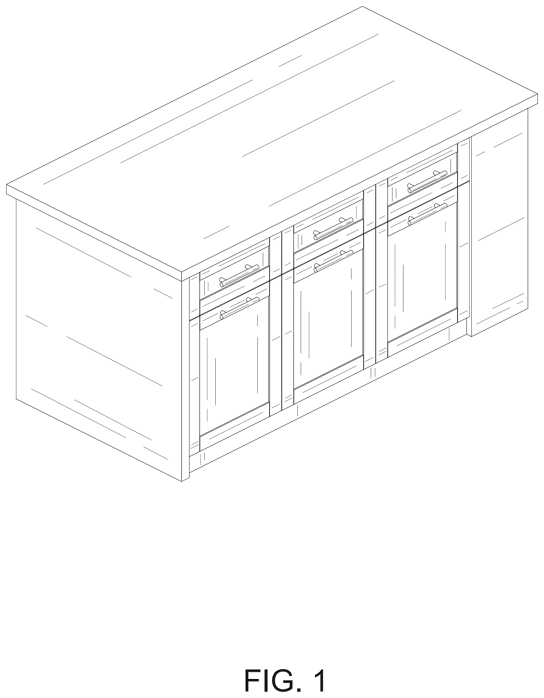 Patent USD1077542 — Kitchen island — Figure 1