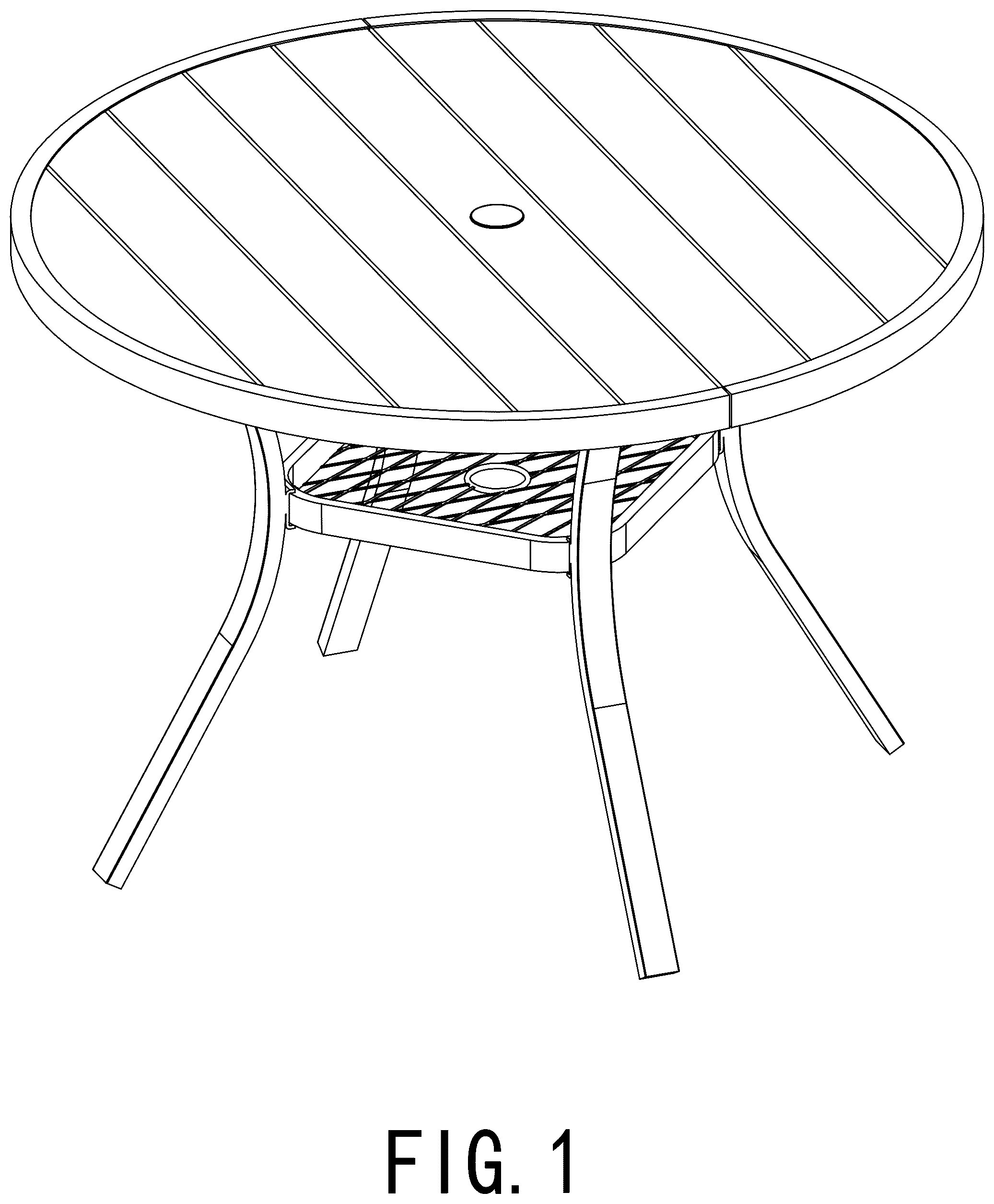 Patent USD1077546 — Round dining table — Figure 1