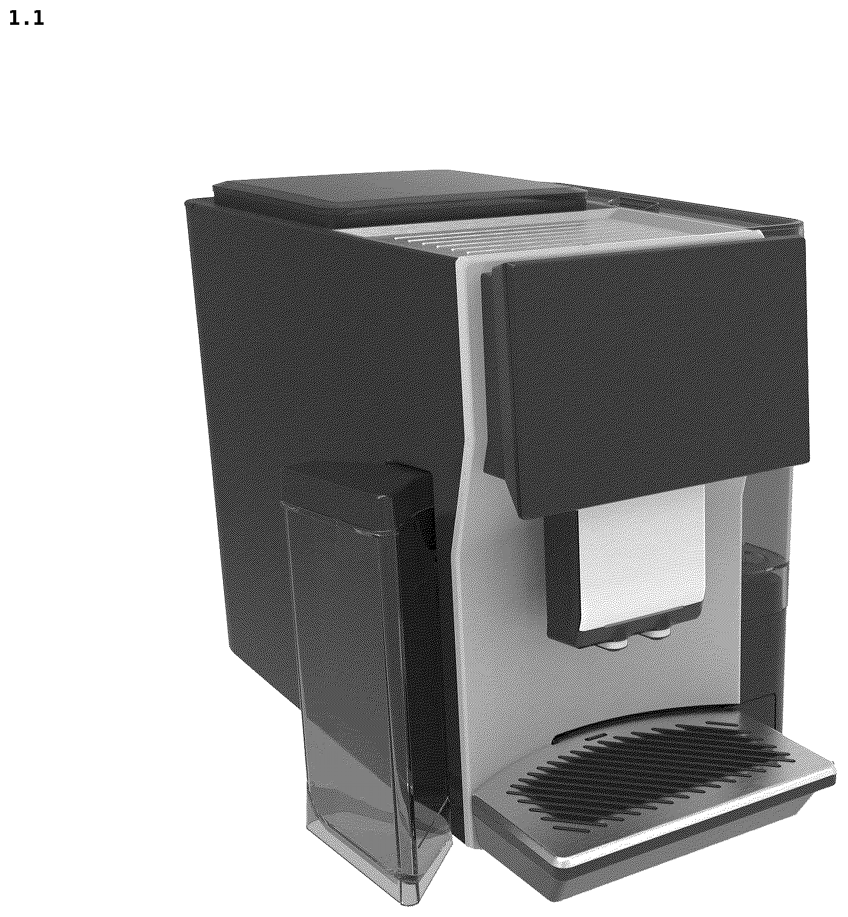 Patent USD1077552 Figure 1 – Coffee machine