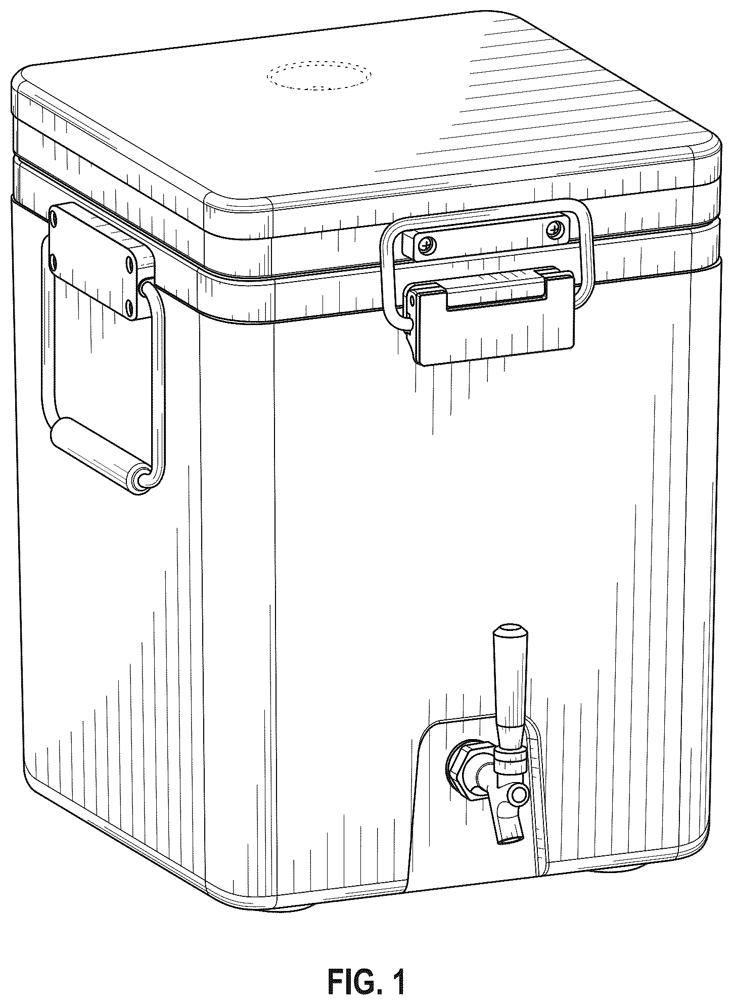 Patent USD1077554 — Beverage dispenser — Figure 1