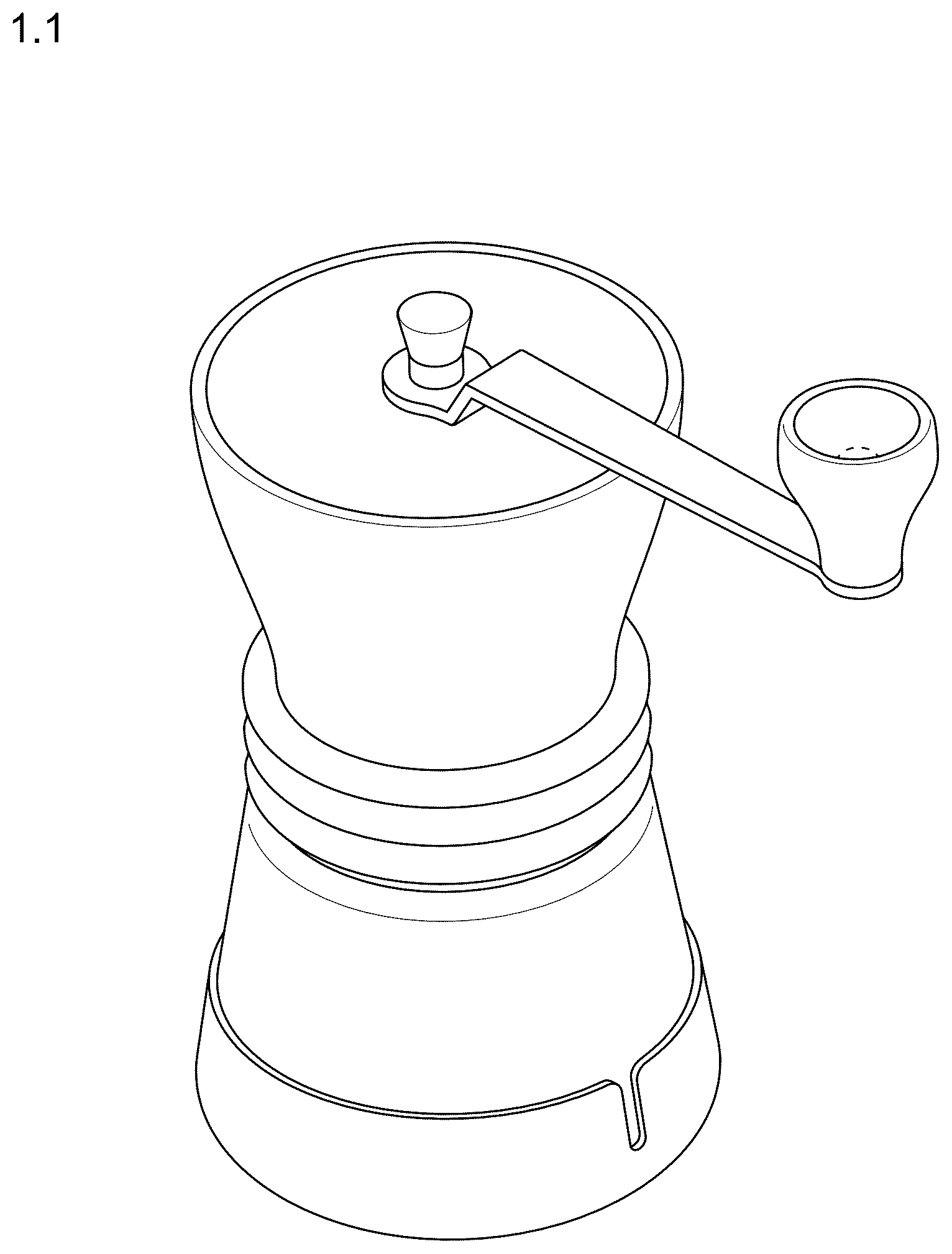 Patent USD1077567 — Coffee grinder — Figure 1