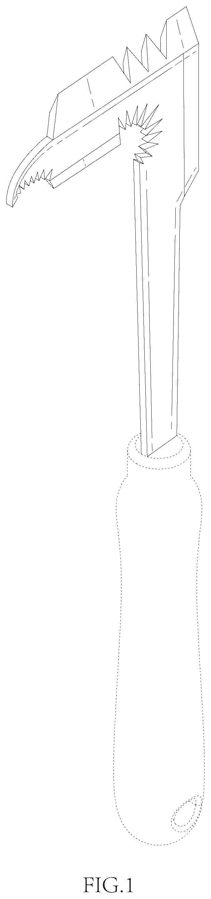 Patent USD1077595 — Crack weeder — Figure 1