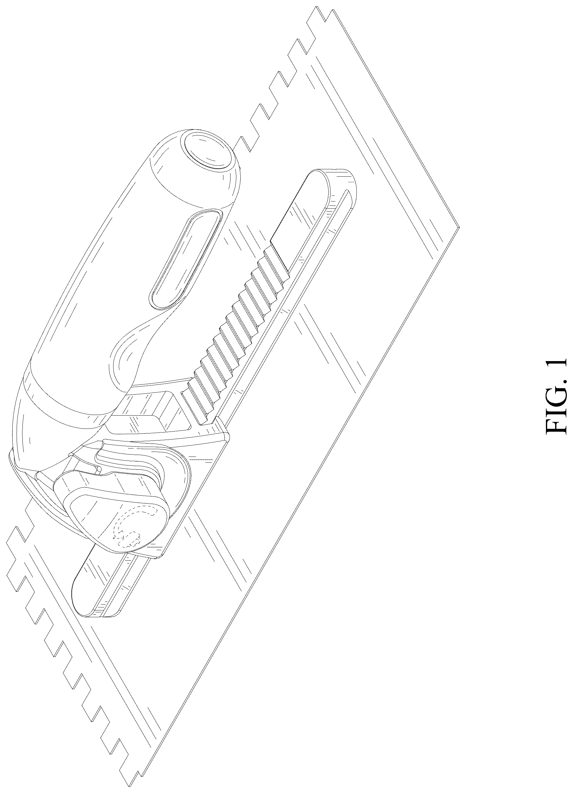 Patent USD1077597 Figure 1 – Trowel
