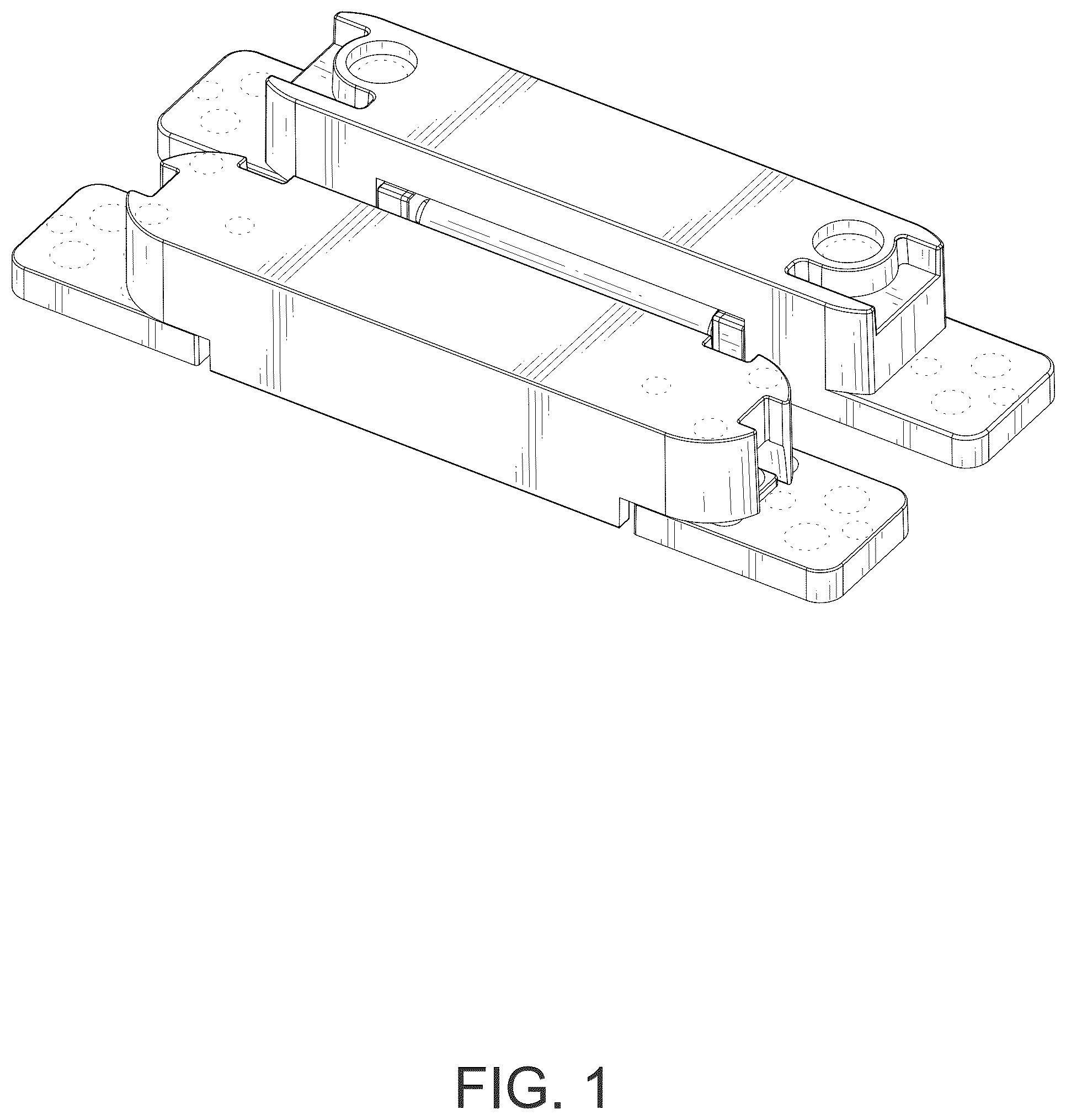 Patent USD1077616 Figure 1 – Adjustable hidden door hinge
