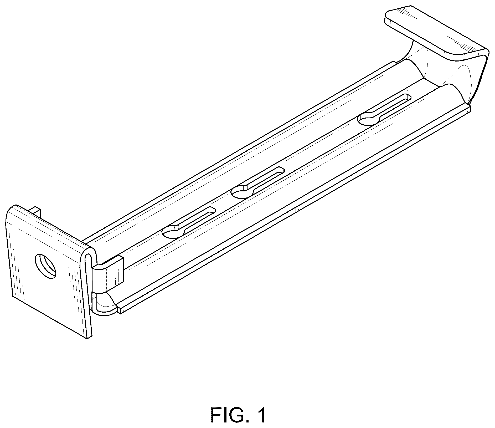 Patent USD1077623 — Hanger with clip for a gutter guard assembly — Figure 1