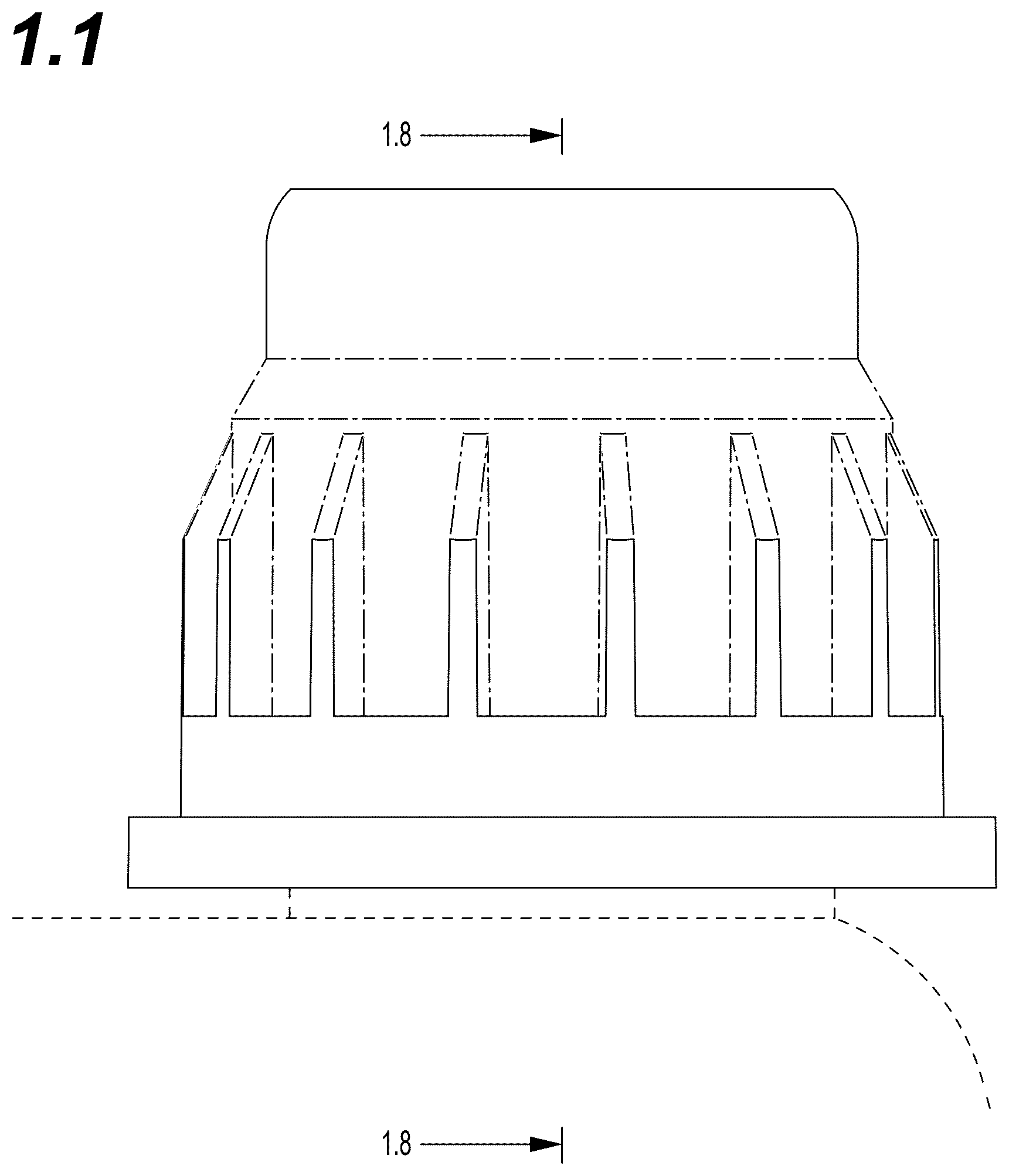 Patent USD1077632 — Cap for a container — Figure 1