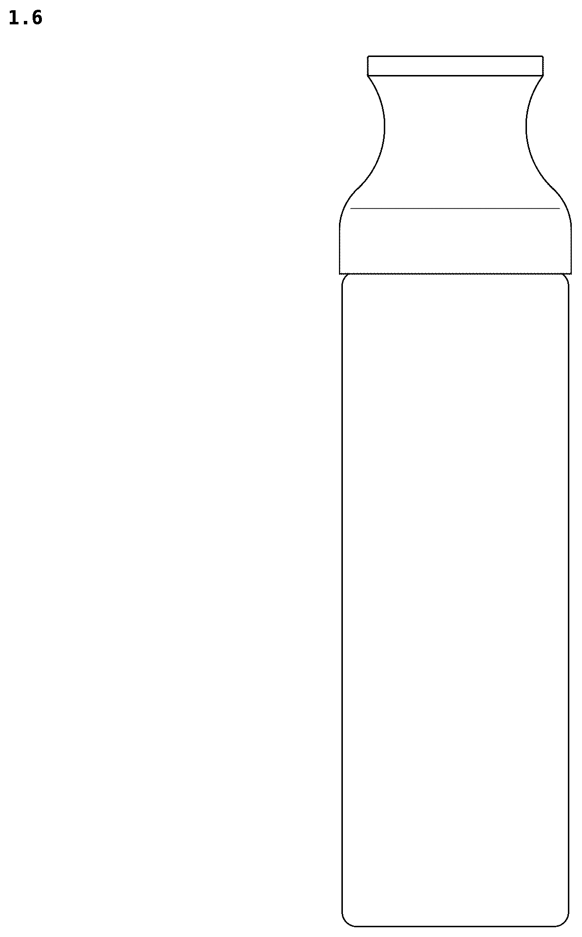 Patent USD1077636 Figure 6 – Beverage bottle