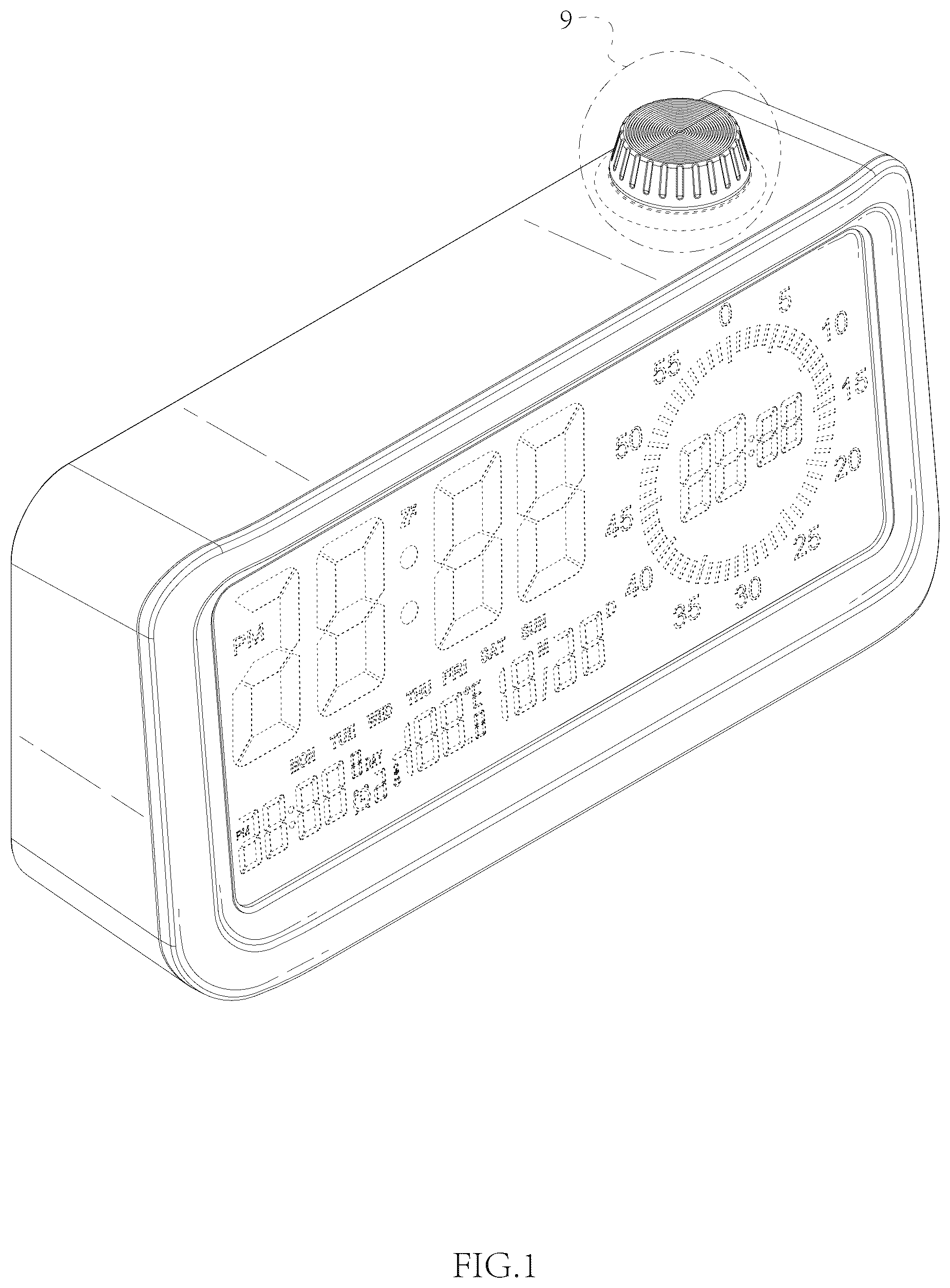 Patent USD1077653 — Alarm clock — Figure 1