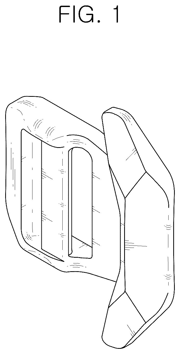 Patent USD1077677 — Belt connector for bag — Figure 1