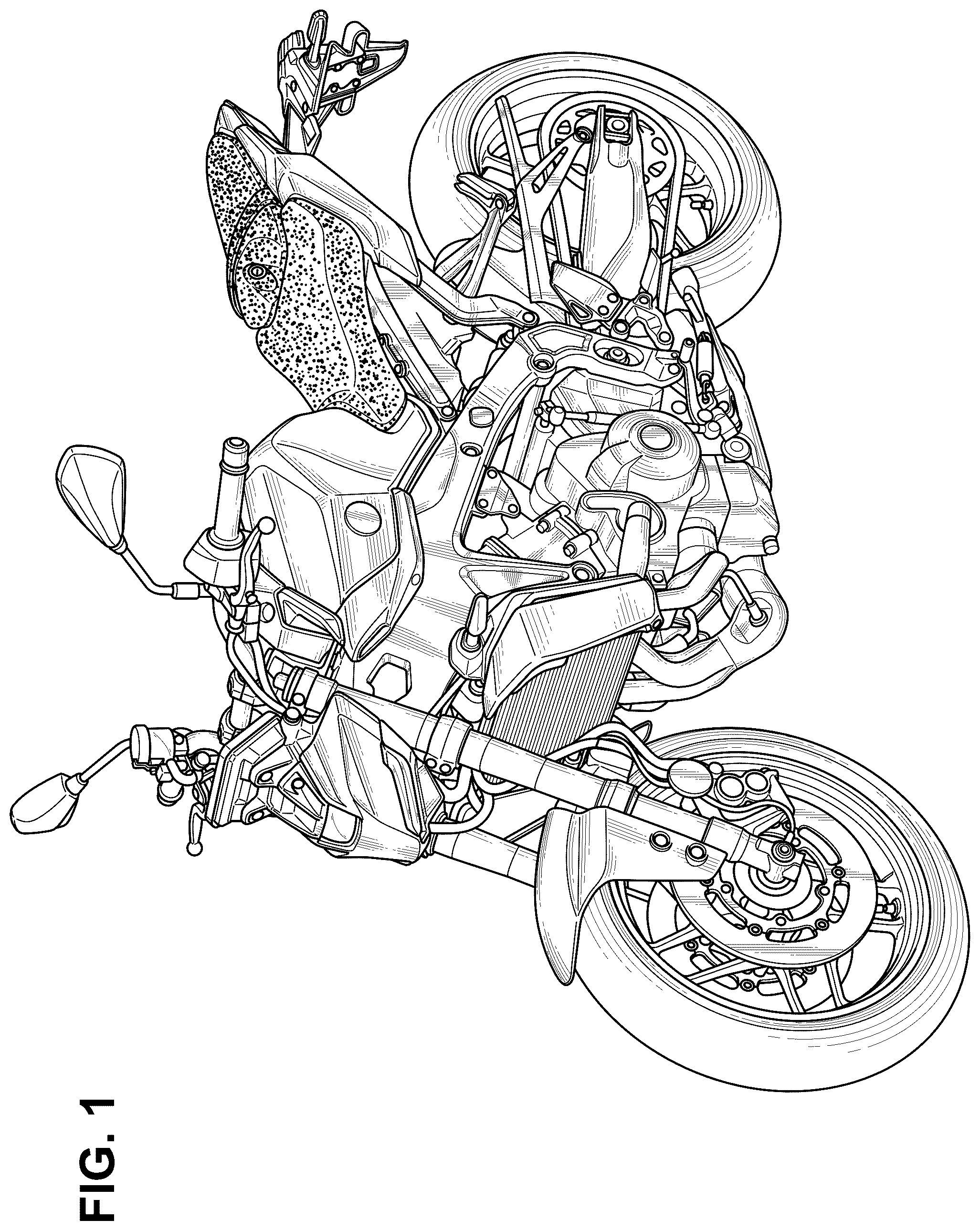 Patent USD1077681 Figure 1 – Motorcycle
