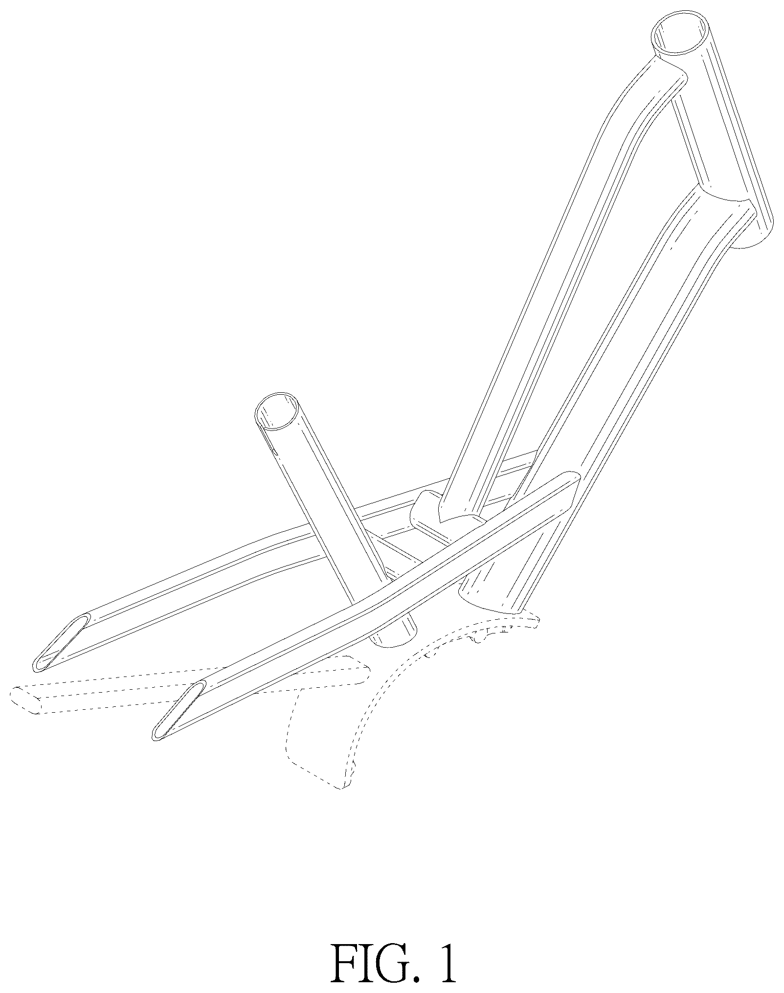 Patent USD1077682 — Portion of bike frame — Figure 1