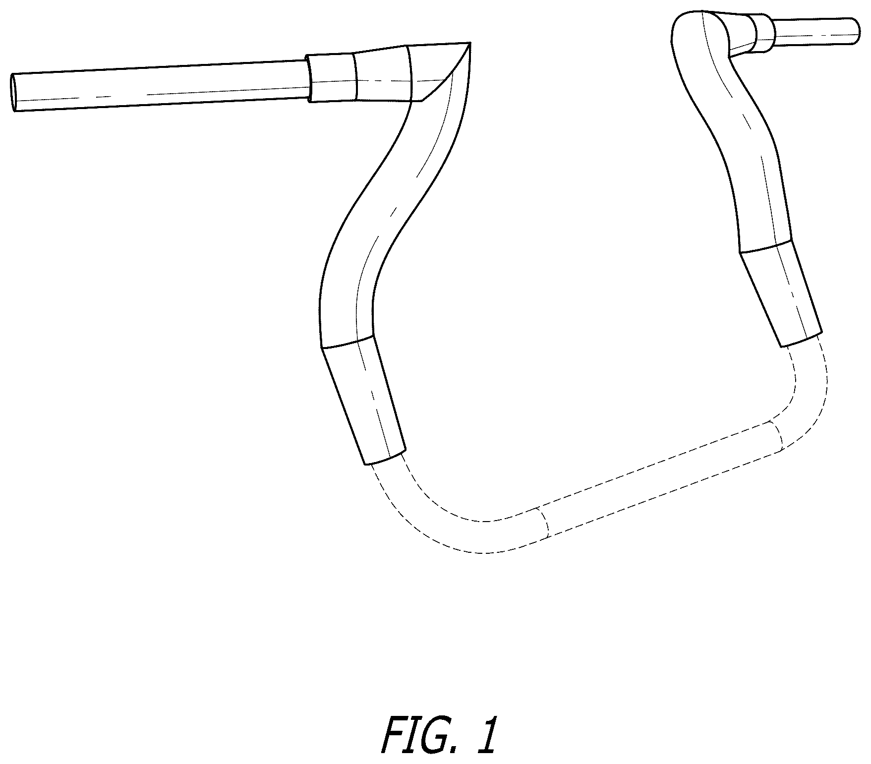Patent USD1077700 Figure 1 – Handlebar