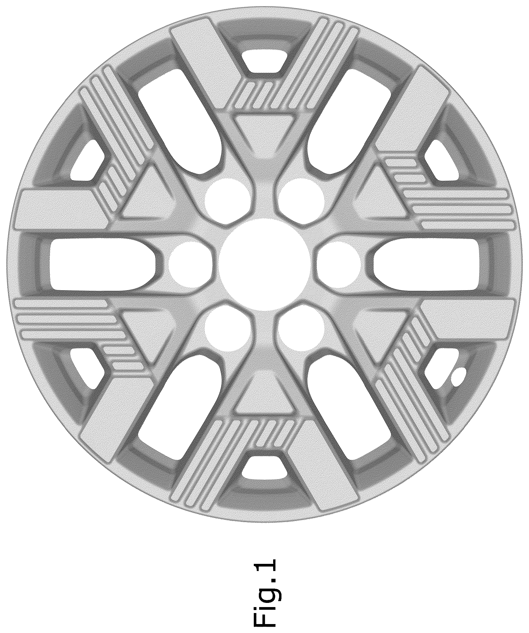 Patent USD1077707 Figure 1 – Vehicle wheel