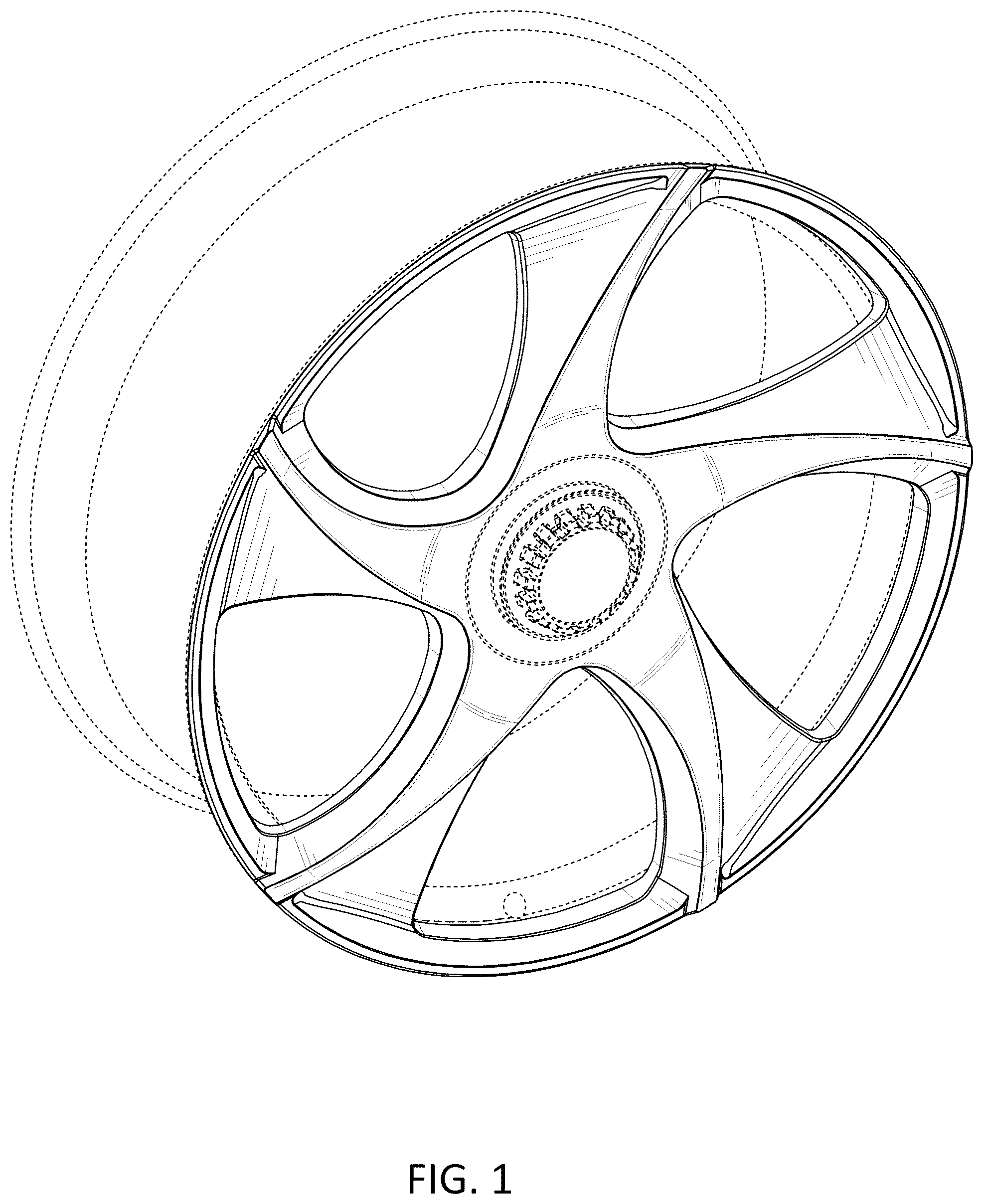 Patent USD1077708 Figure 1 – Wheel rim