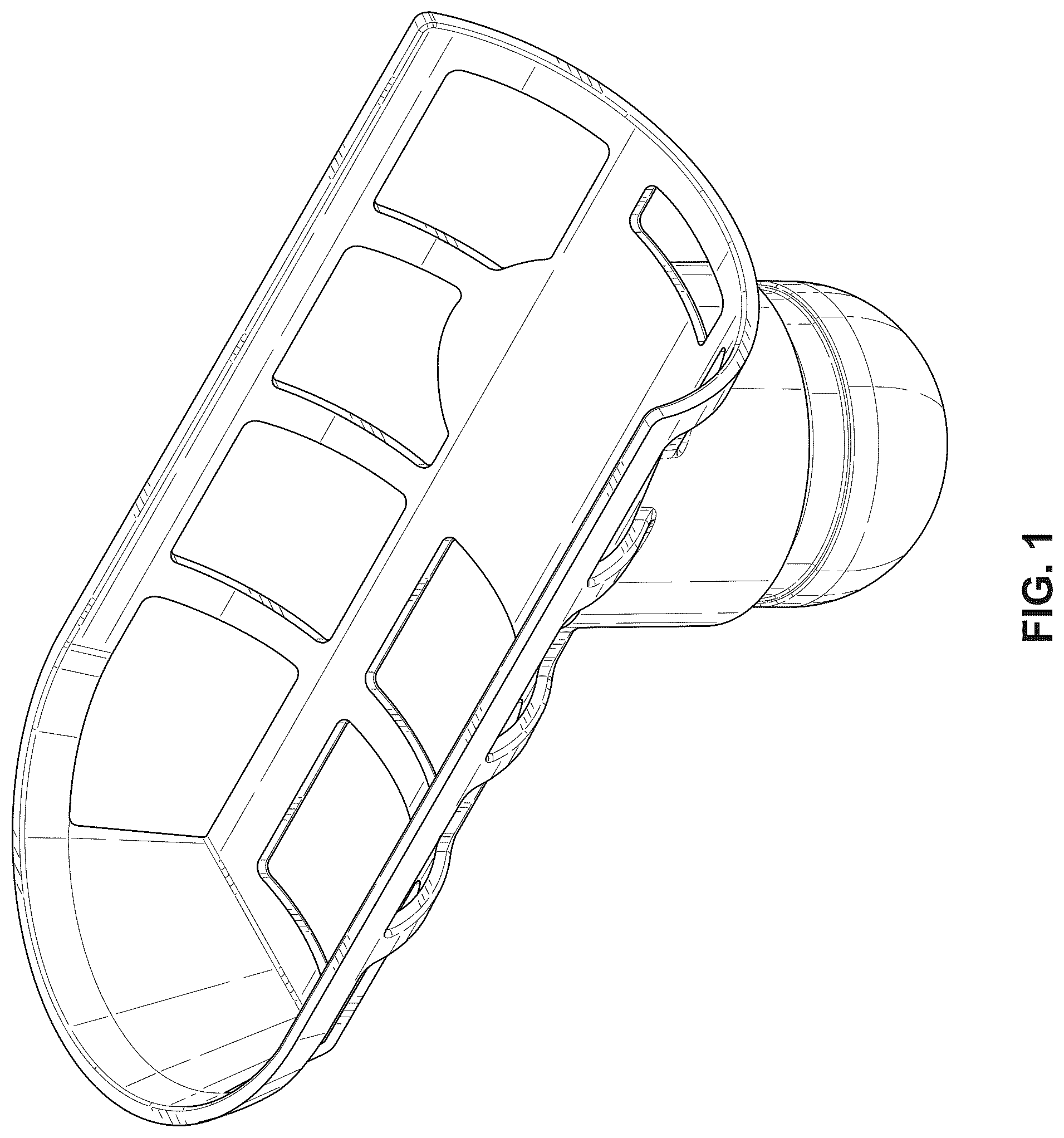 Patent USD1077716 Figure 1 – Food basket for a golf cart