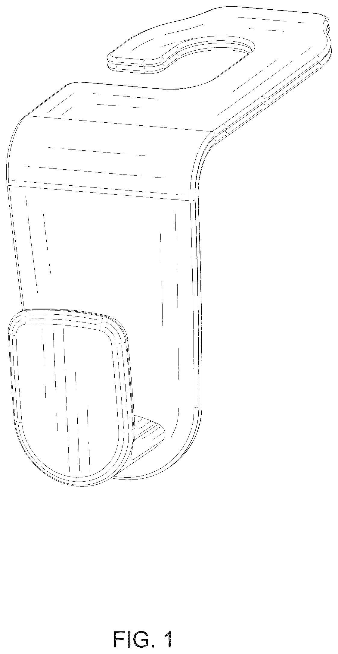 Patent USD1077717 Figure 1 – Car hook