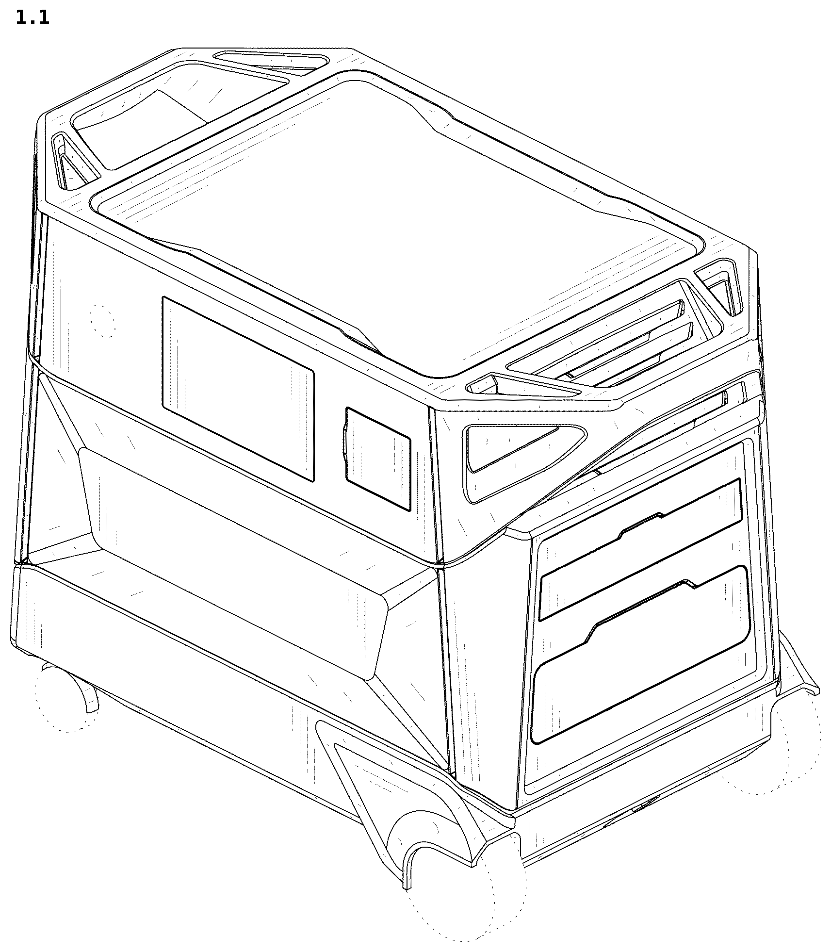 Patent USD1077745 Figure 1 – Power supply