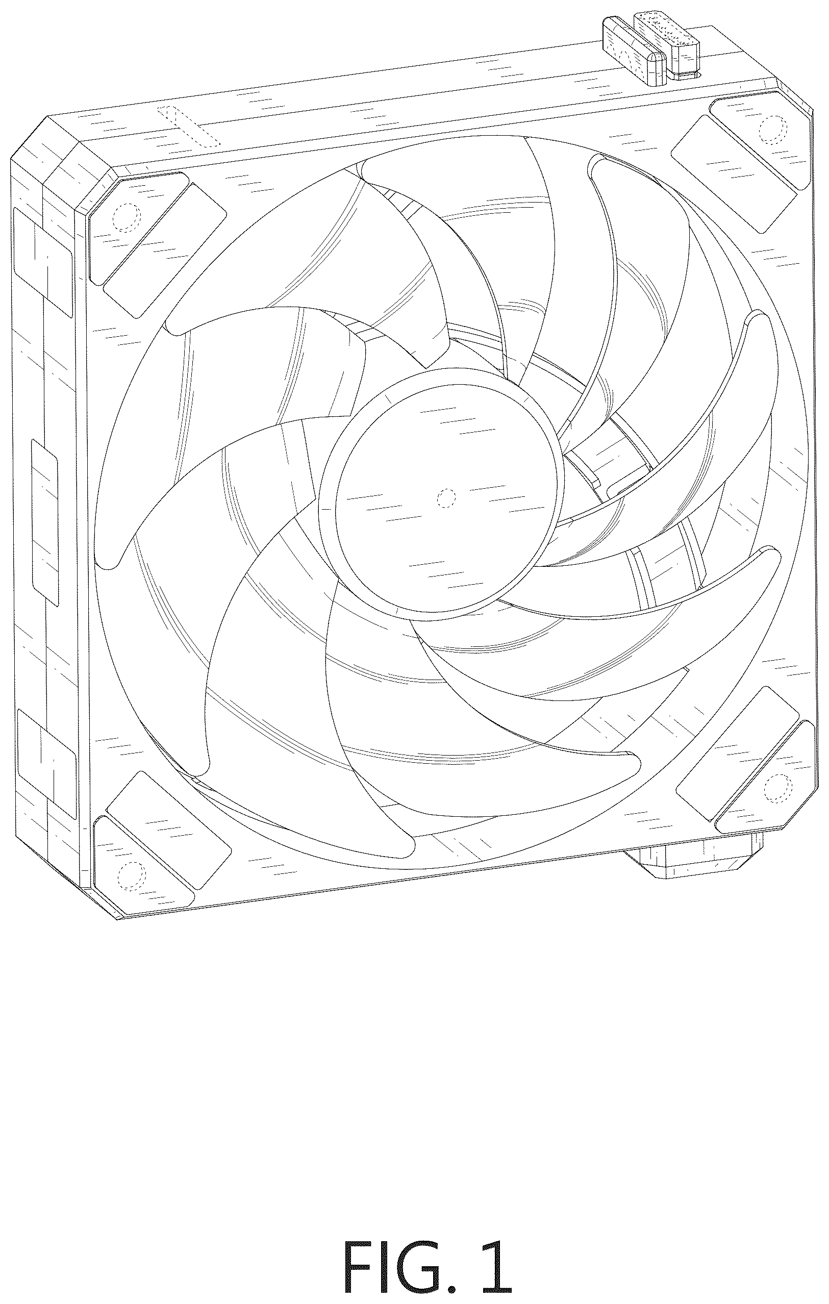 Patent USD1077760 Figure 1 – Computer fan