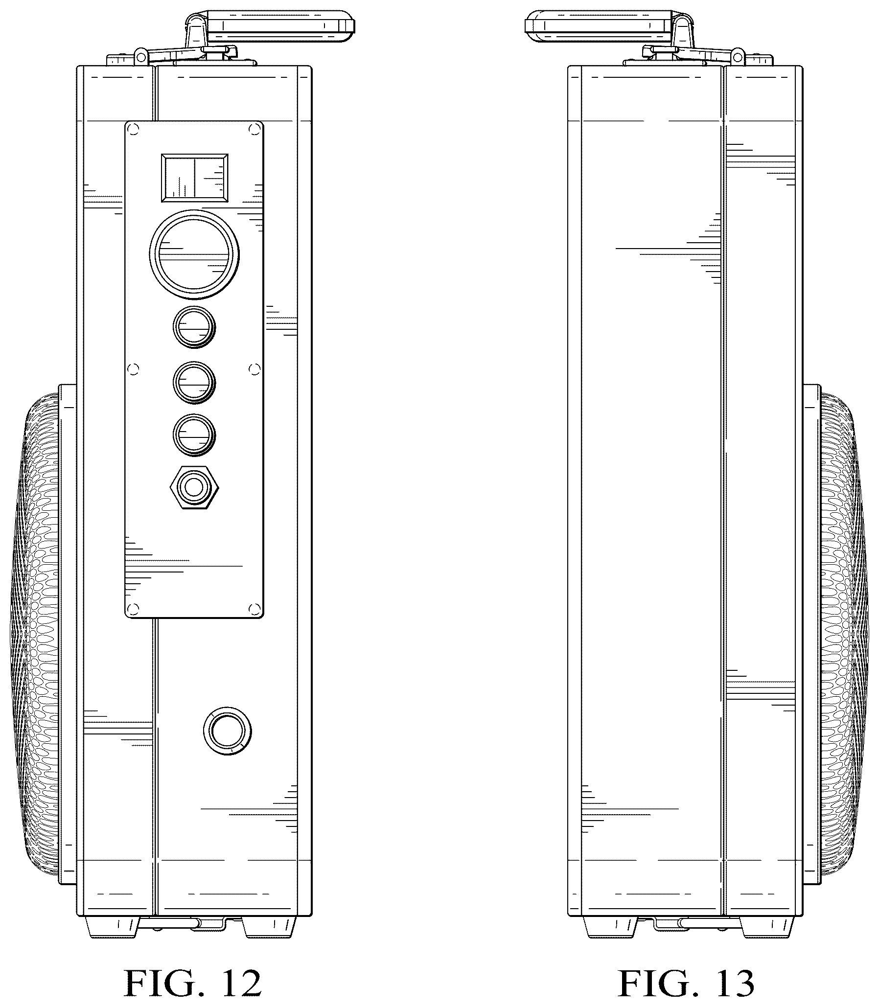 Patent USD1077774 Figure 10 – Briefcase stereo