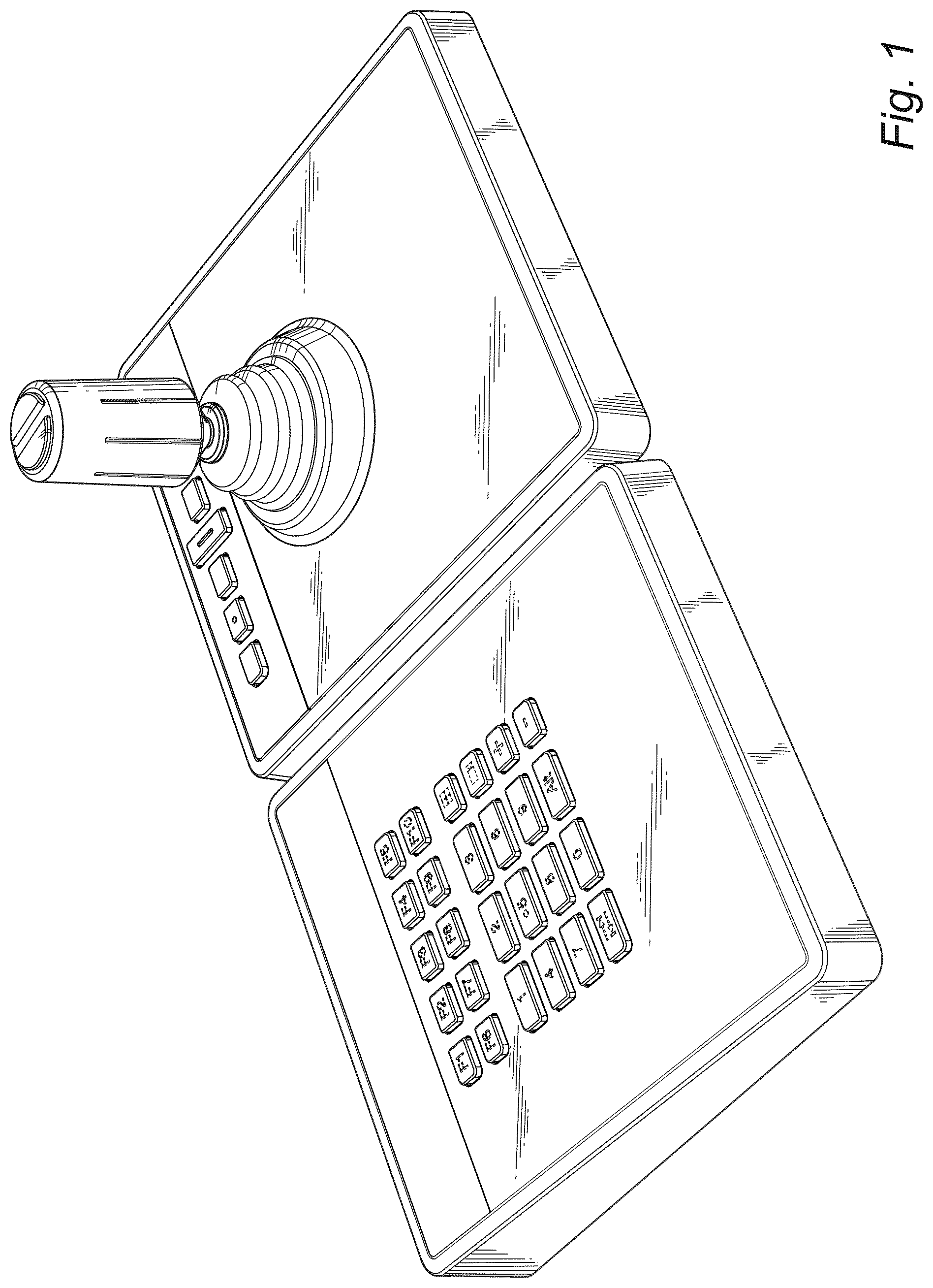 Patent USD1077812 — Combined joystick and keyboard — Figure 1