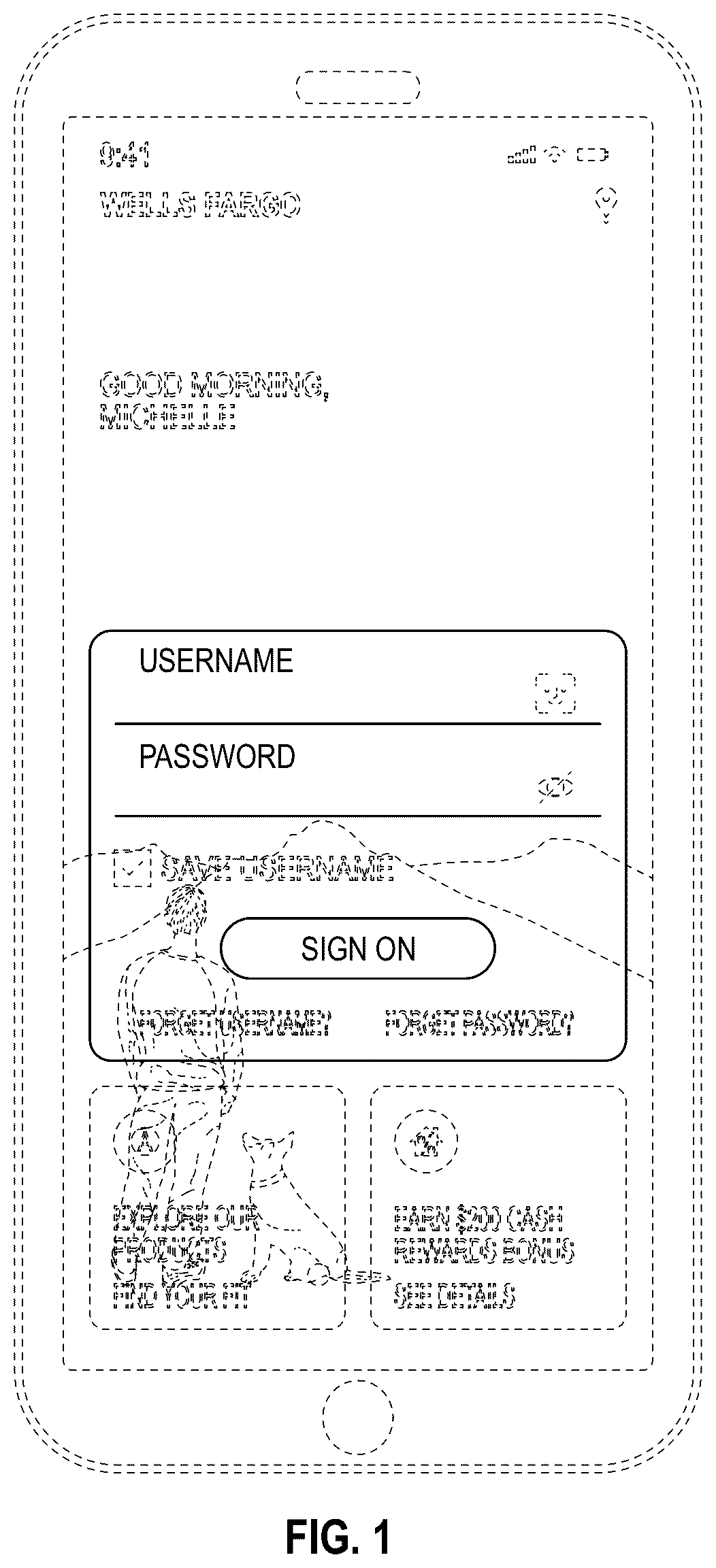 Patent USD1077833 — Display screen with an animated graphical user interface — Figure 1