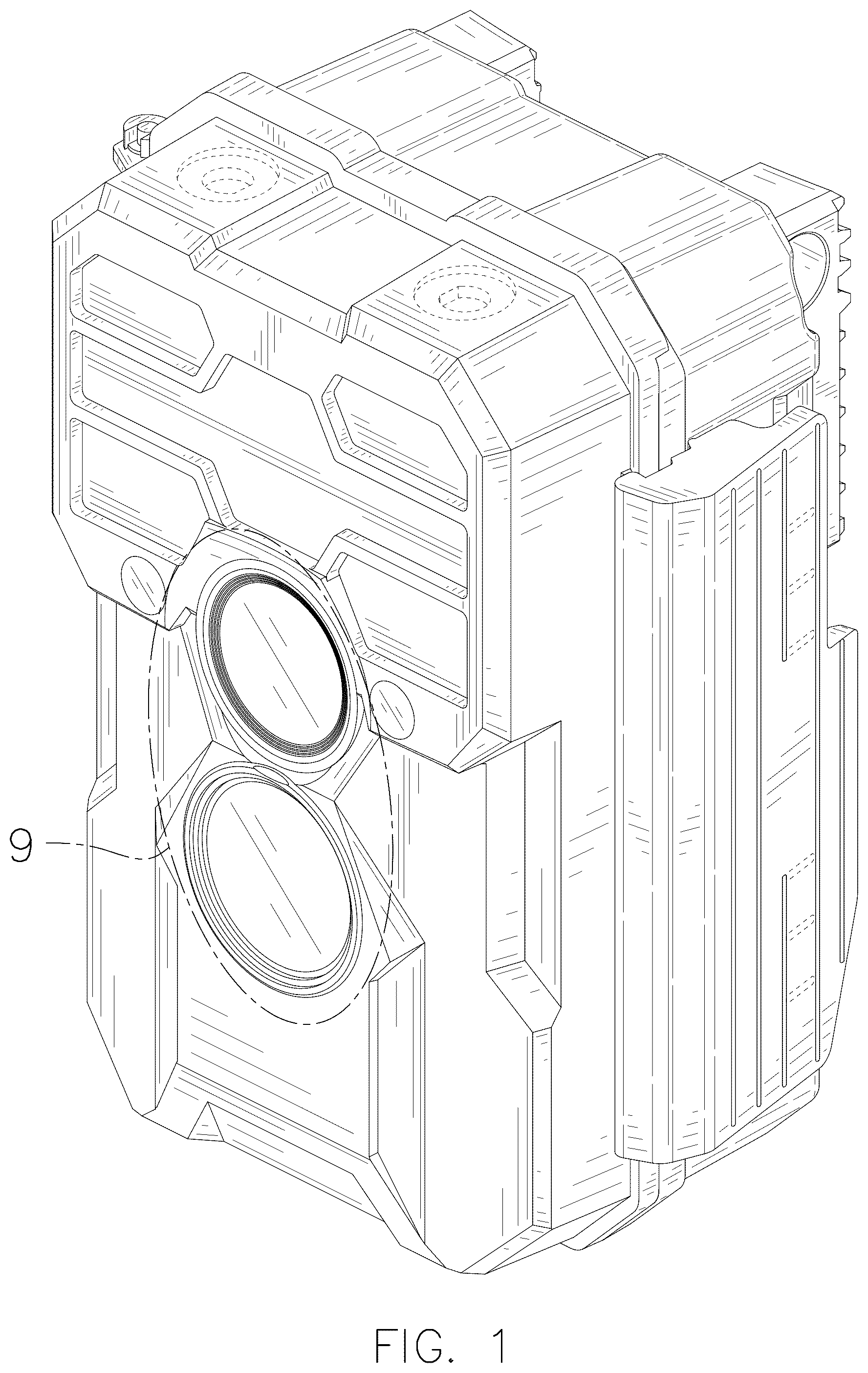 Patent USD1077886 — Trail camera — Figure 1