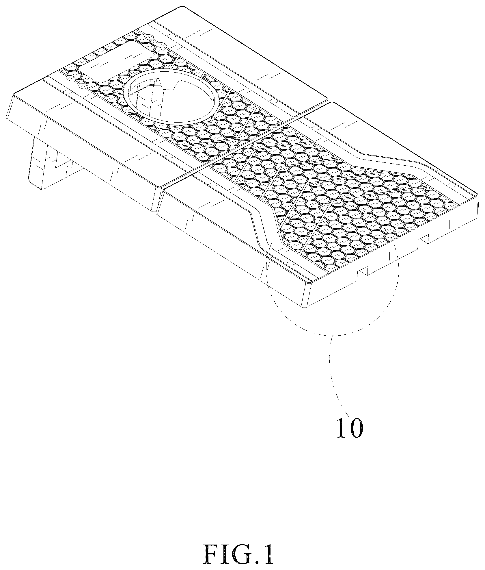 Patent USD1077913 — Cornhole board — Figure 1