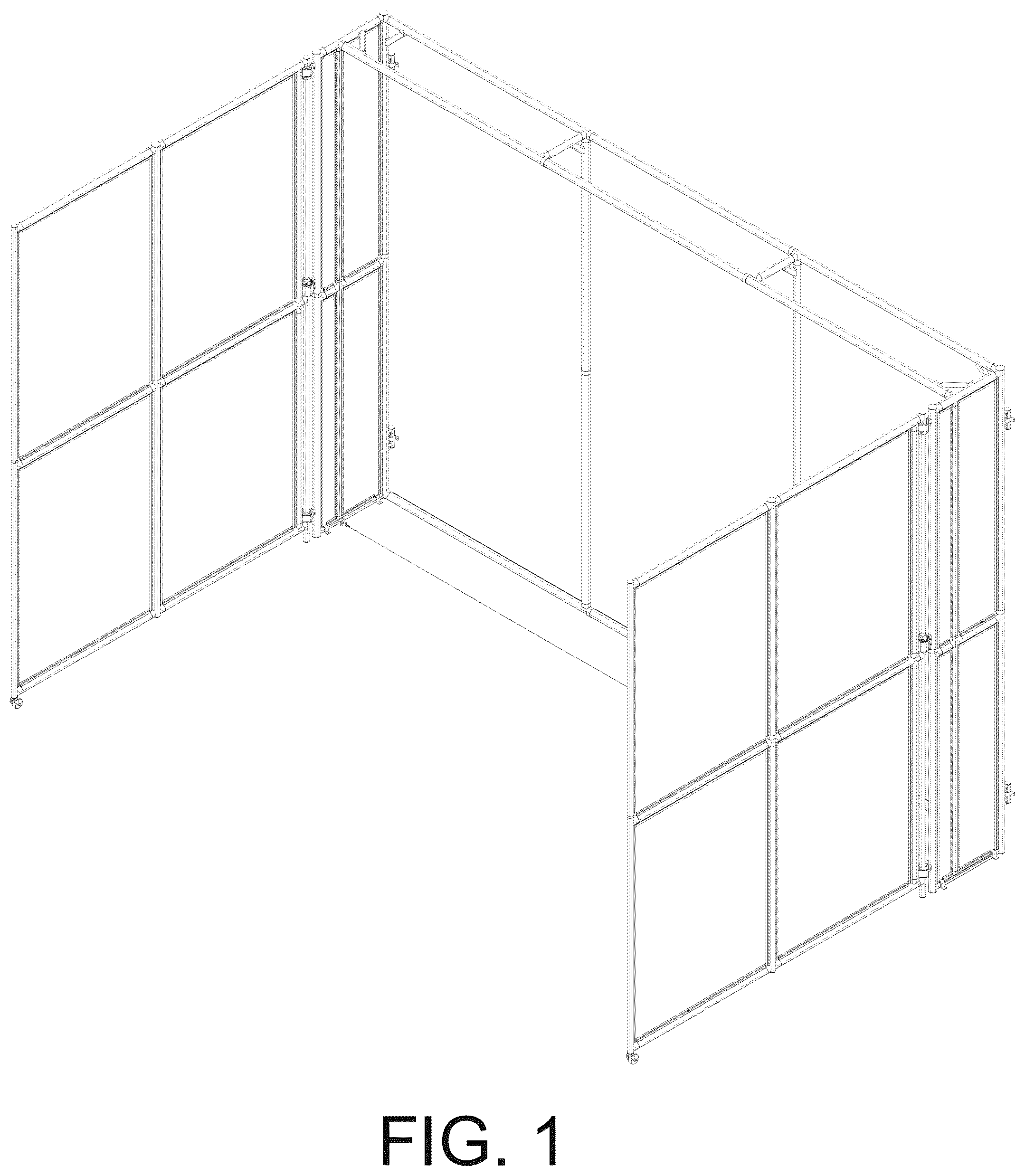 Patent USD1077956 — Virtual reality golf screen and frame — Figure 1