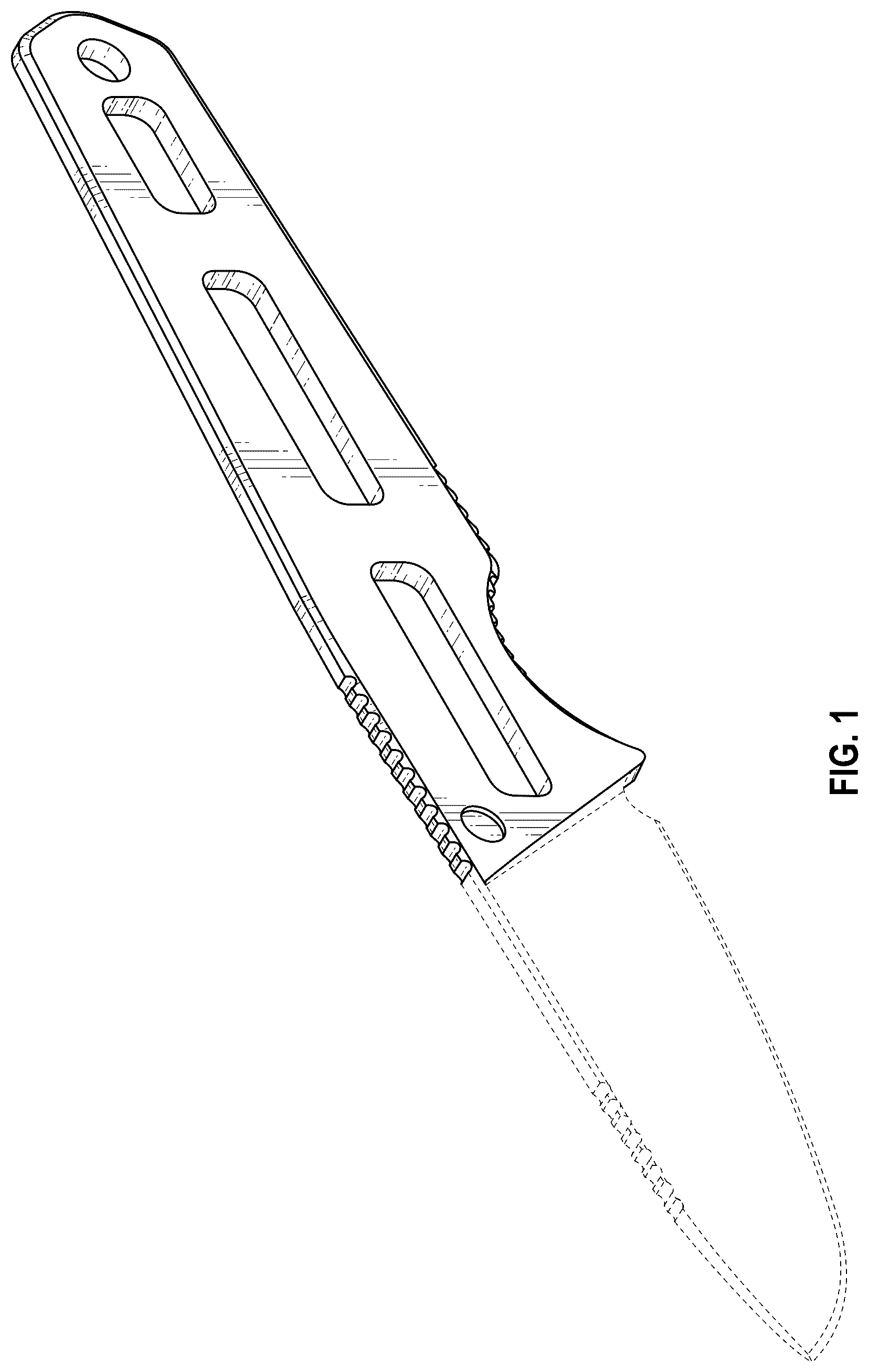 Patent USD1077970 — Knife handle — Figure 1