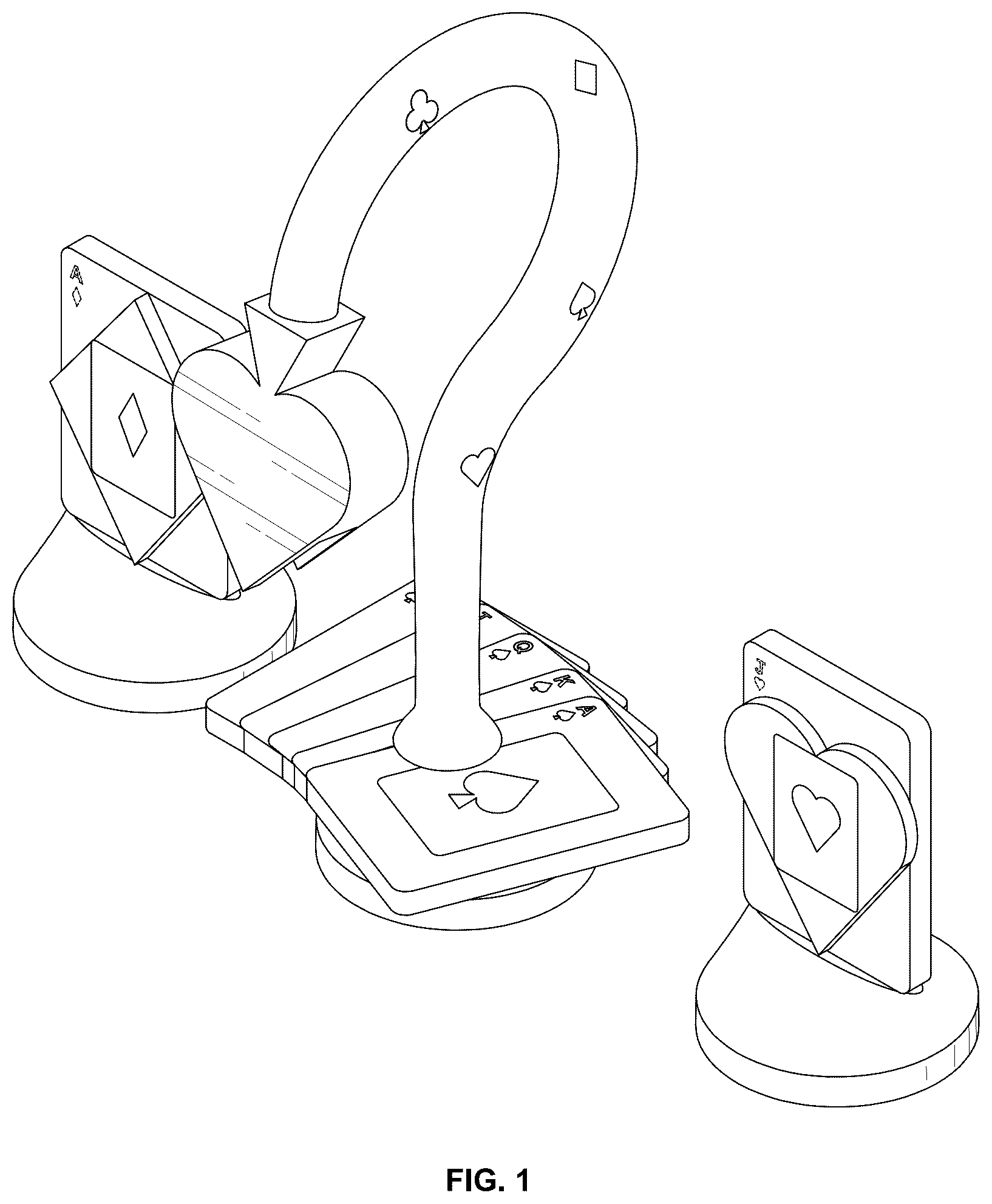 Patent USD1077985 — Poker faucet — Figure 1