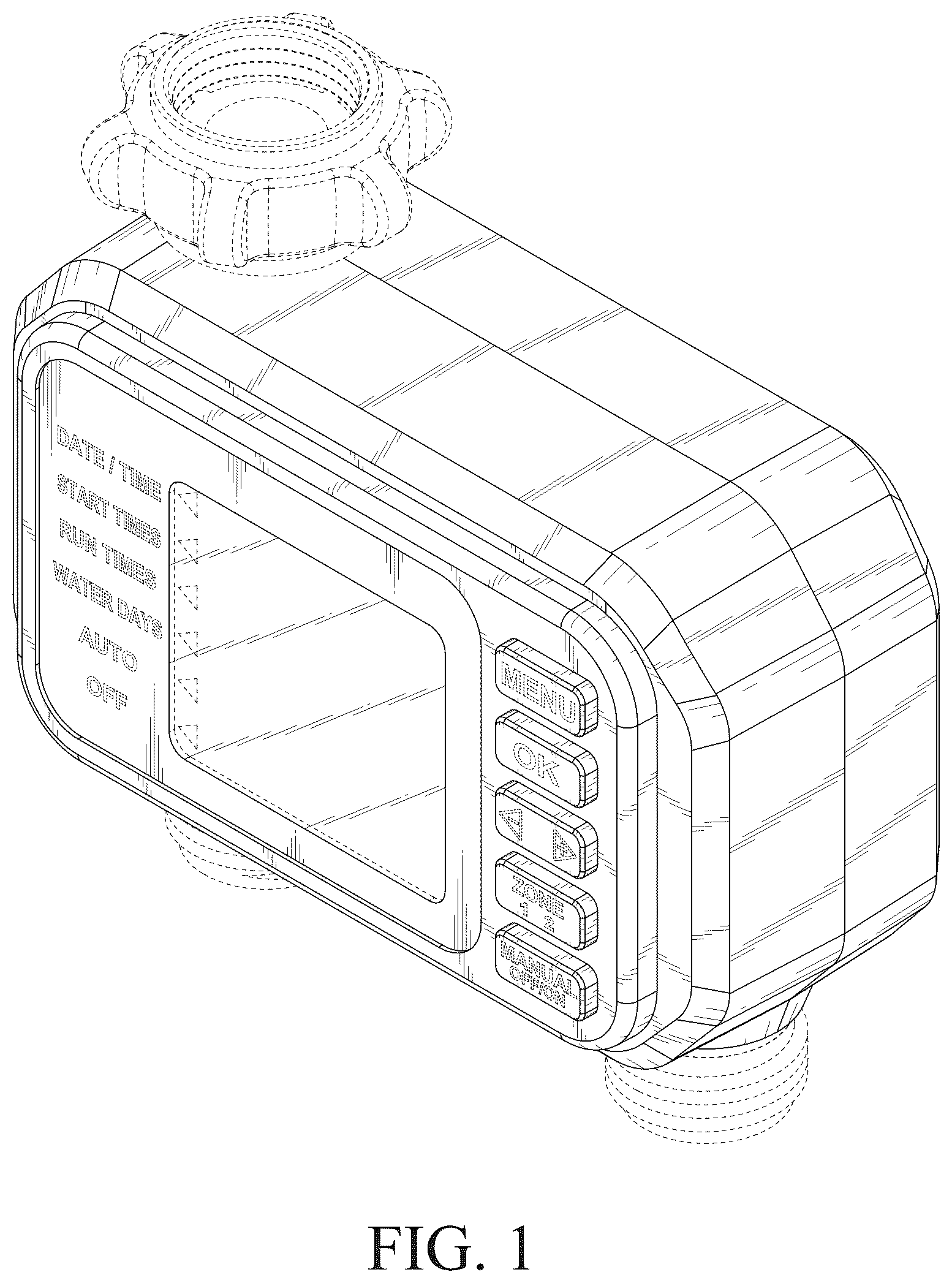 Patent USD1077986 Figure 1 – Irrigation controller