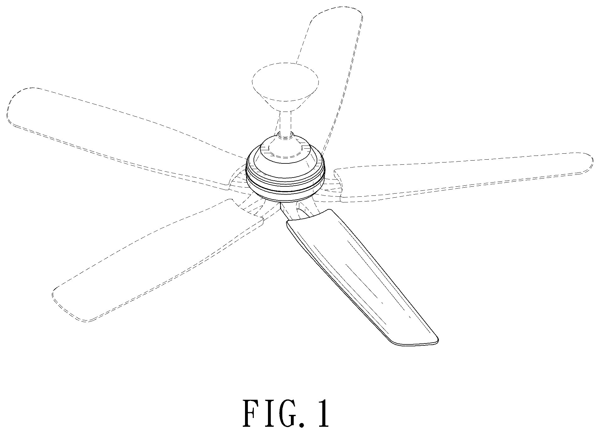 Patent USD1078020 — Ceiling fan — Figure 1